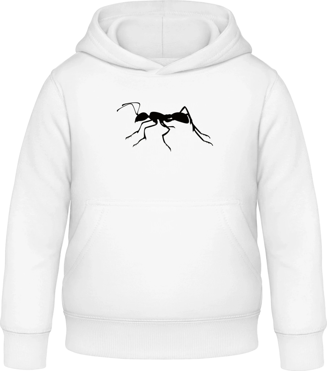 Ant Silhouette - Arctic white Awdis Hoodie Kids - Front