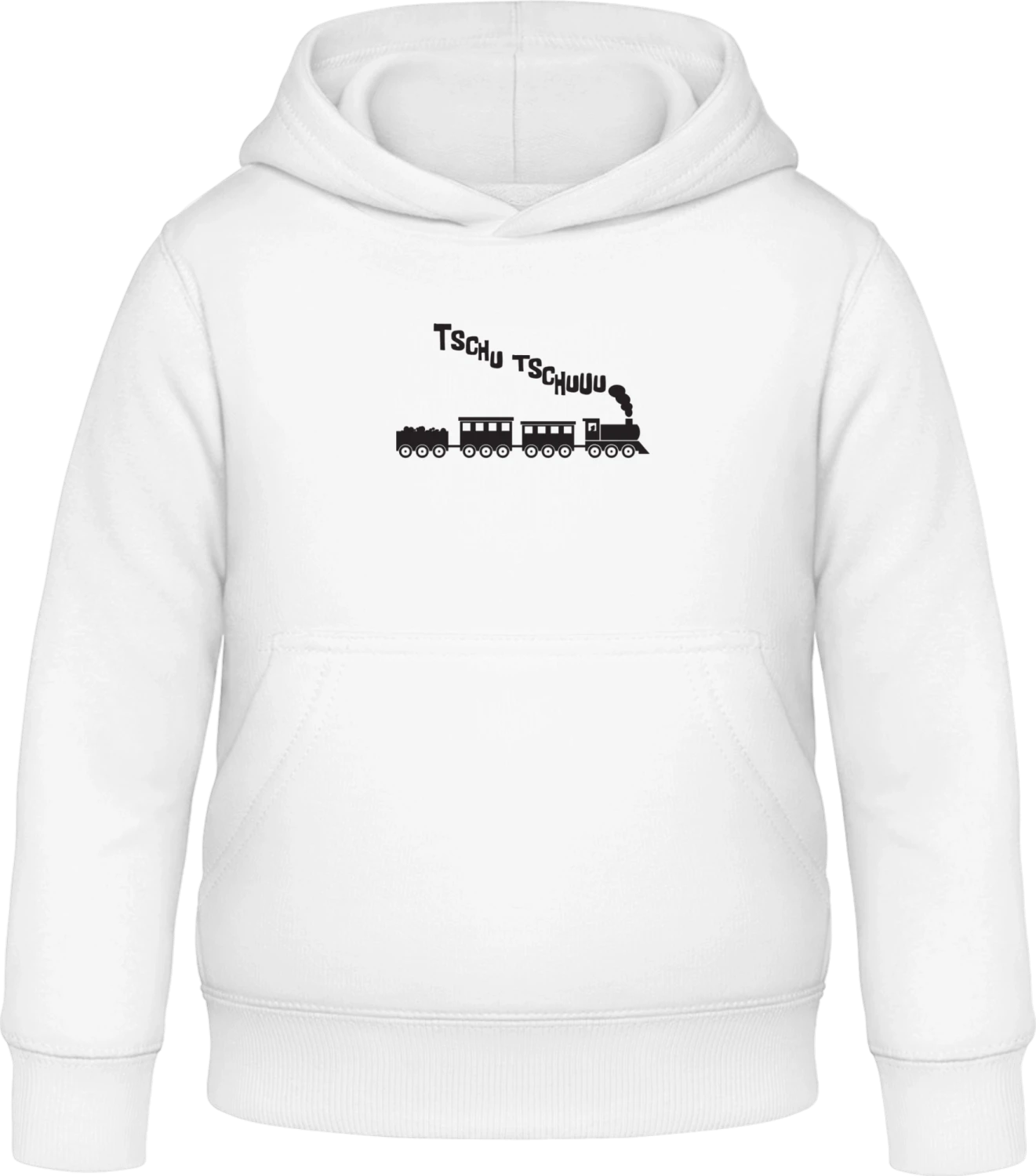 Tschu Tschuuu Zug - Arctic white Awdis Hoodie Kids - Front