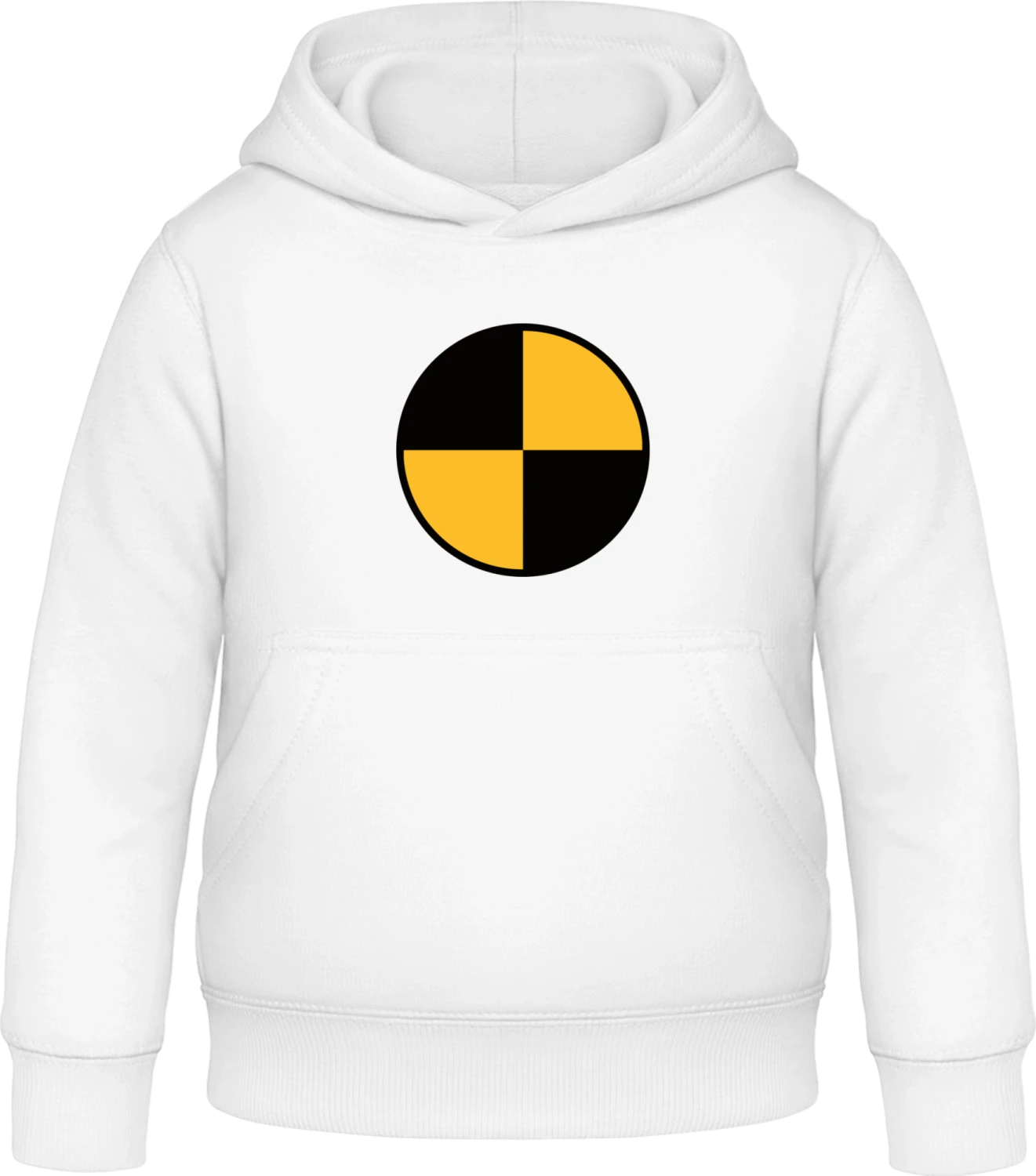 Crashtest Dummy Symbol - Arctic white Awdis Hoodie Kids - Front