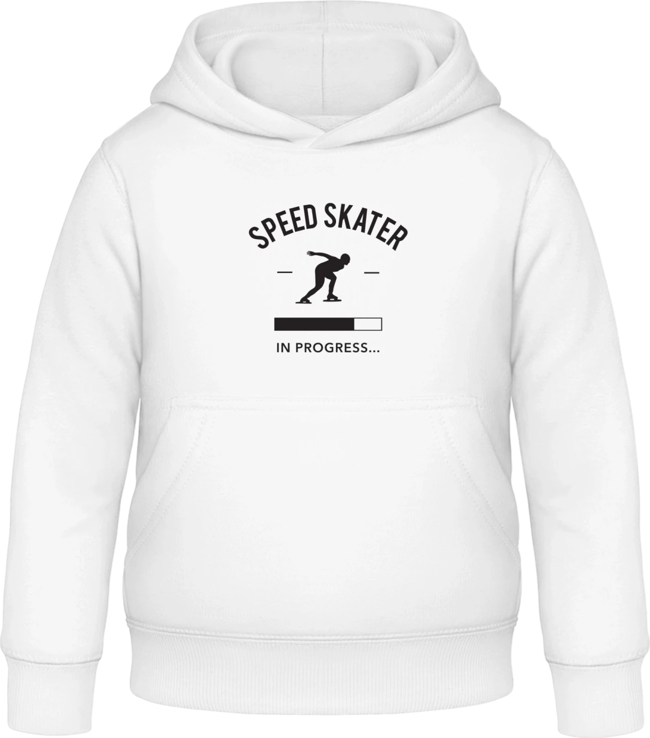 Speed Skater in Progress - Arctic white Awdis Hoodie Kids - Front