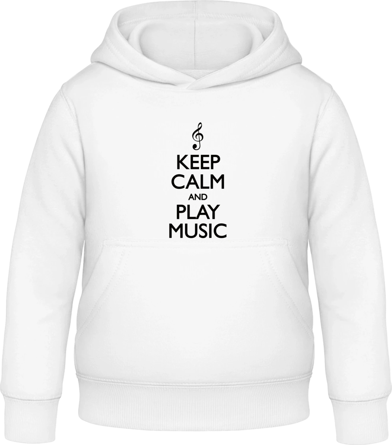 Keep Calm and Play Music - Arctic white Awdis Hoodie Kids - Front