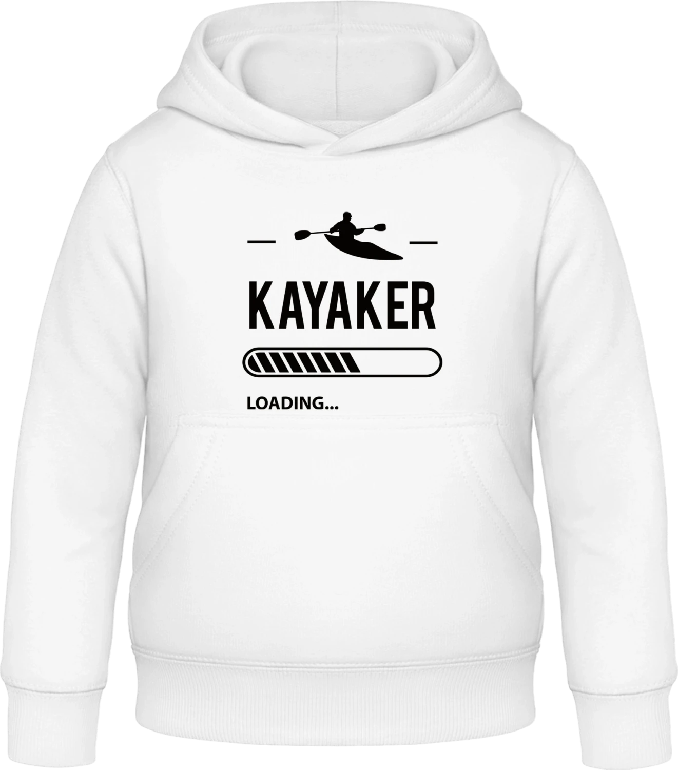 Kayaker Loading - Arctic white Awdis Hoodie Kids - Front