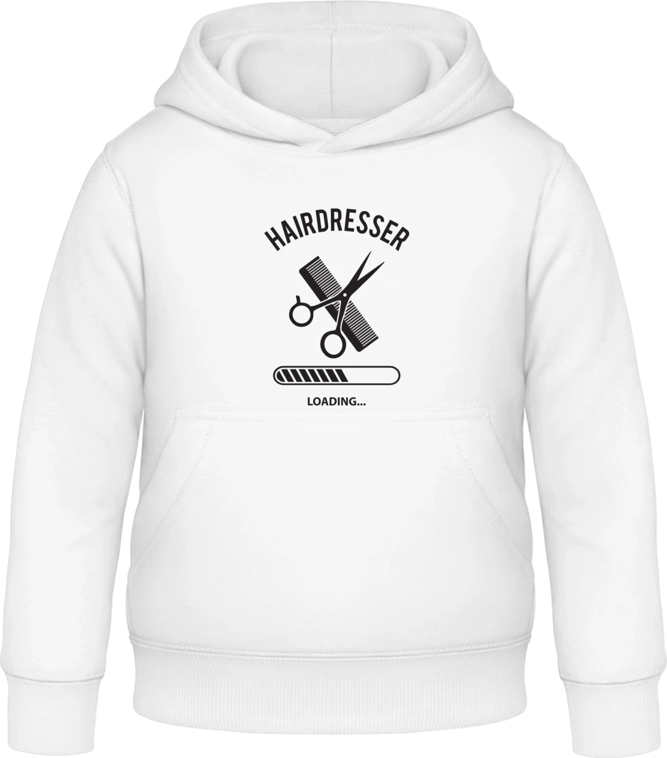 Hairdresser Loading - Arctic white Awdis Hoodie Kids - Front