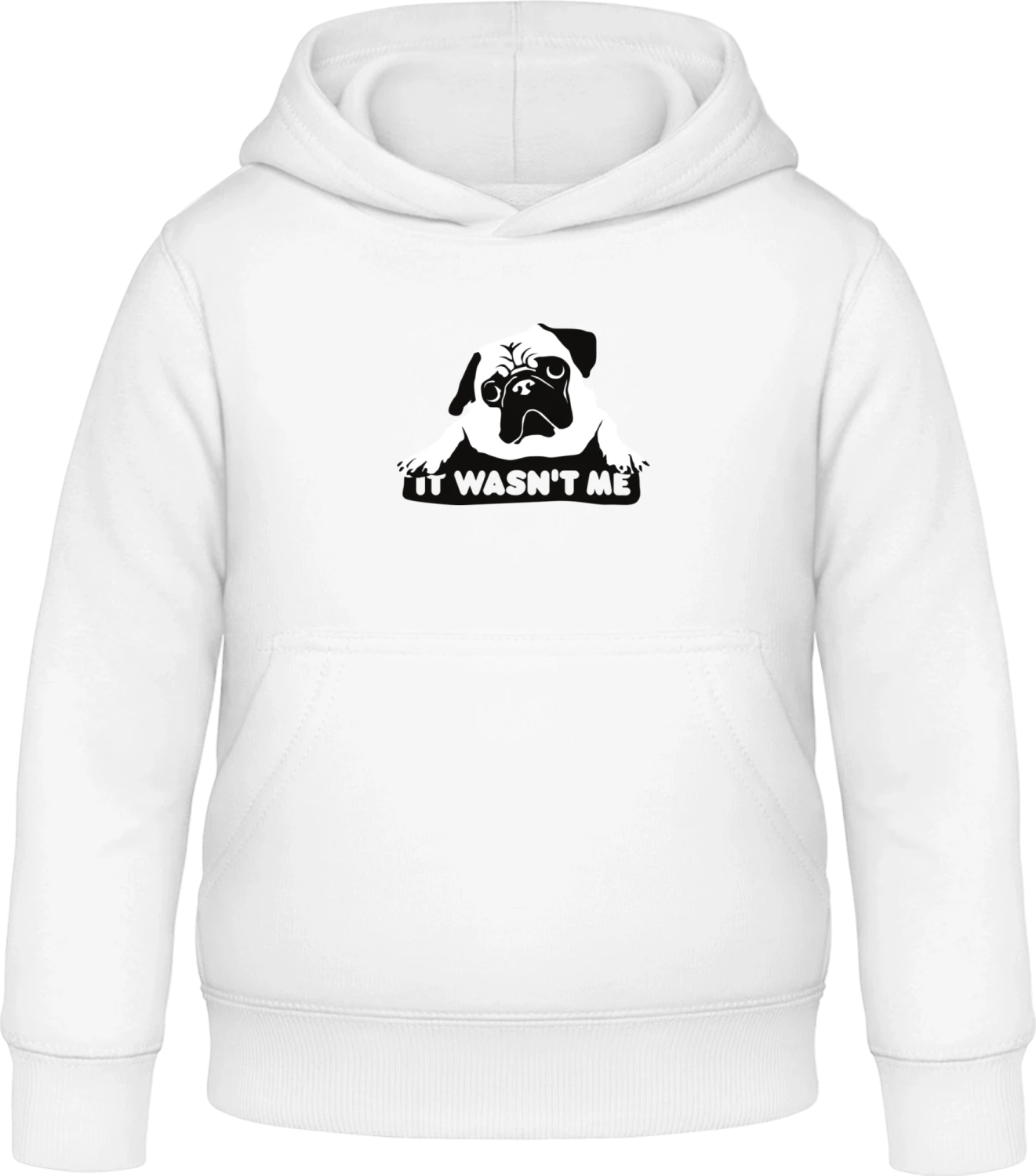 Mops Hund - Arctic white Awdis Hoodie Kids - Front