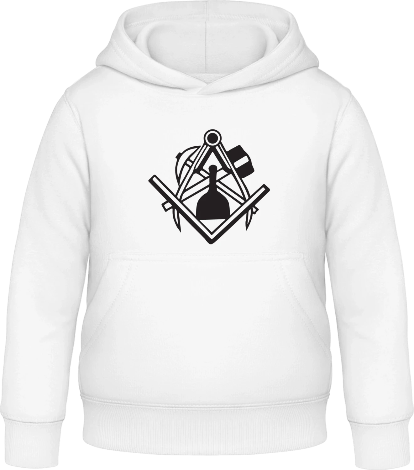 Bildhauer Werkzeug Logo - Arctic white Awdis Hoodie Kids - Front