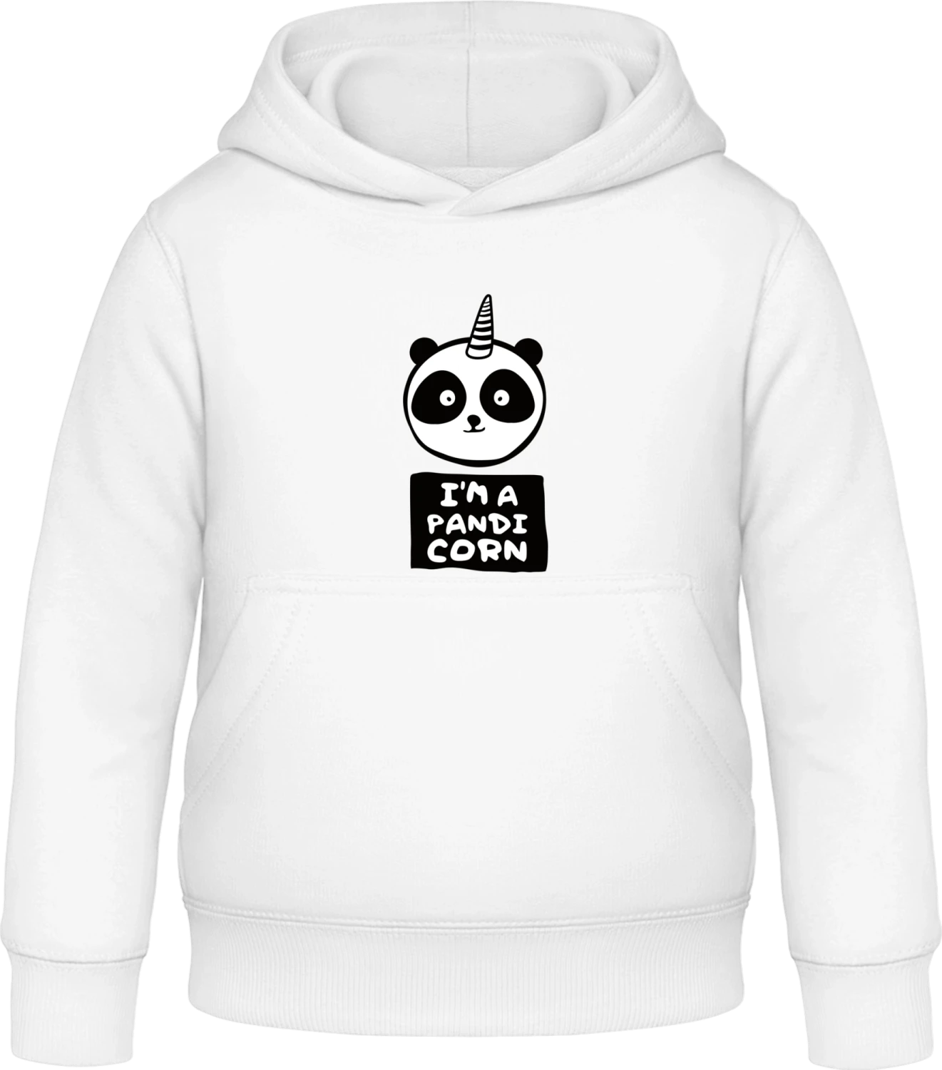 I´m A Pandicorn - Arctic white Awdis Hoodie Kids - Front