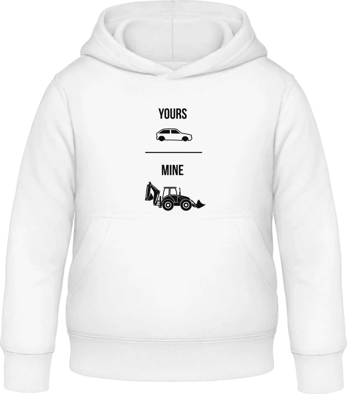 Auto vs Traktor - Arctic white Awdis Hoodie Kids - Front