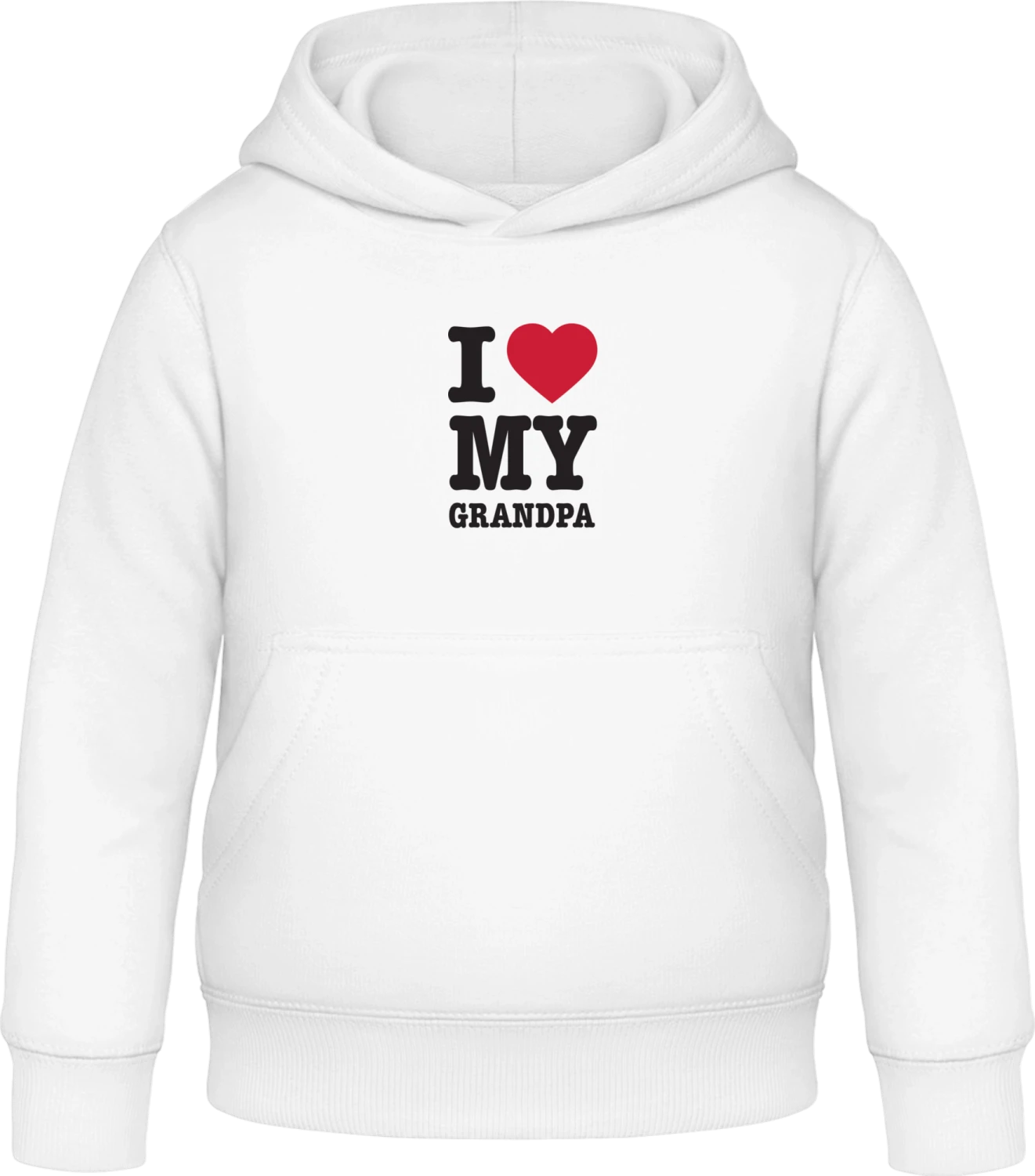 I Love My Grandpa - Arctic white Awdis Hoodie Kids - Front