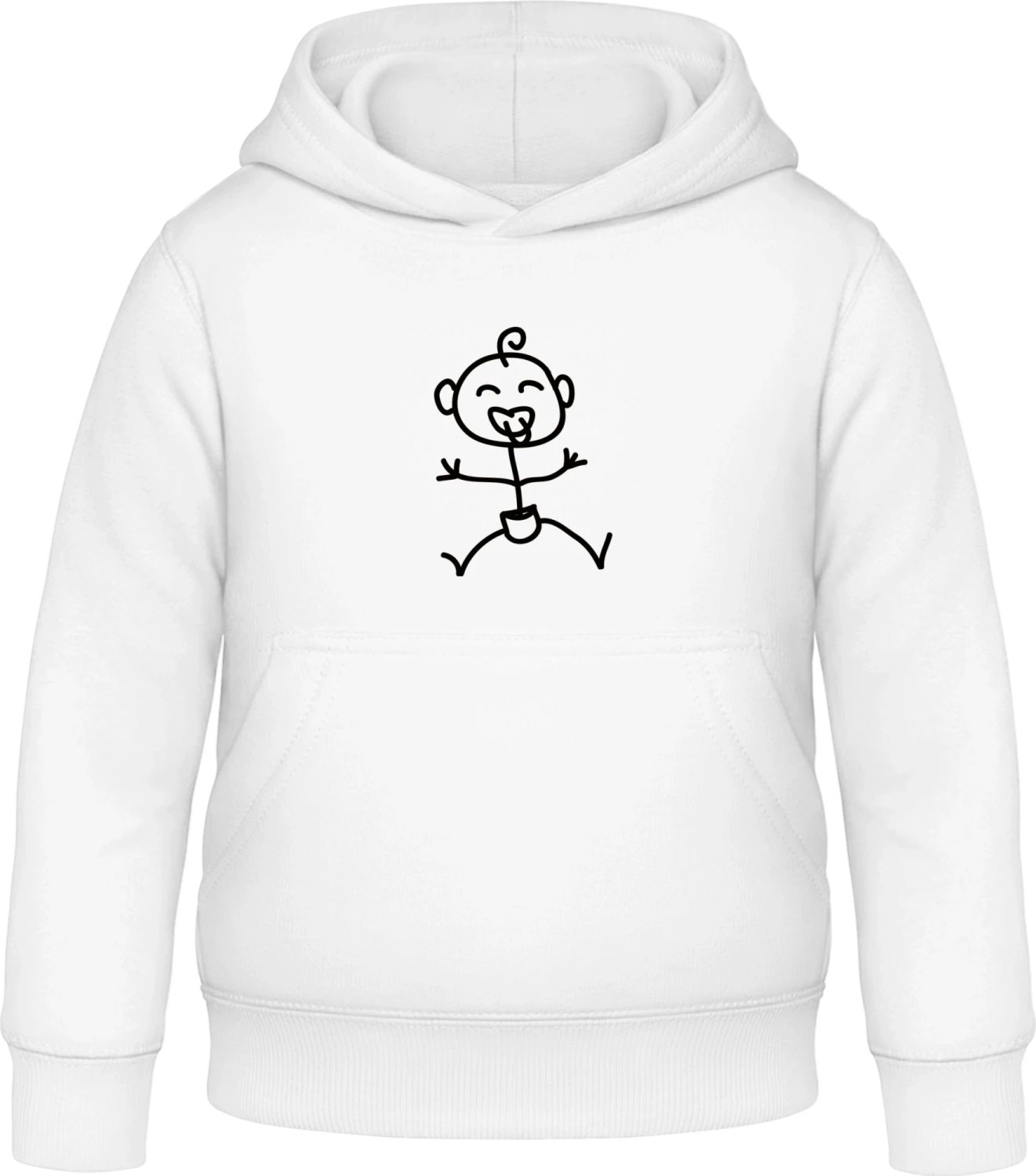 Funny Baby Comic Character - Arctic white Awdis Hoodie Kids - Front