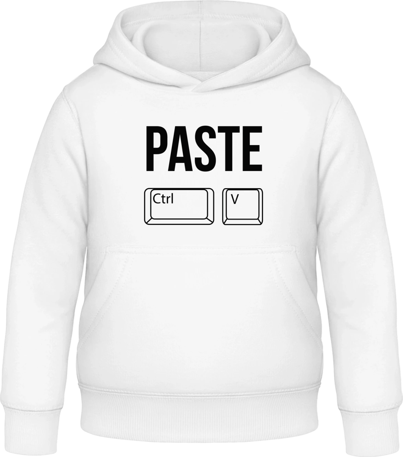 Paste Ctrl V - Arctic white Awdis Hoodie Kids - Front