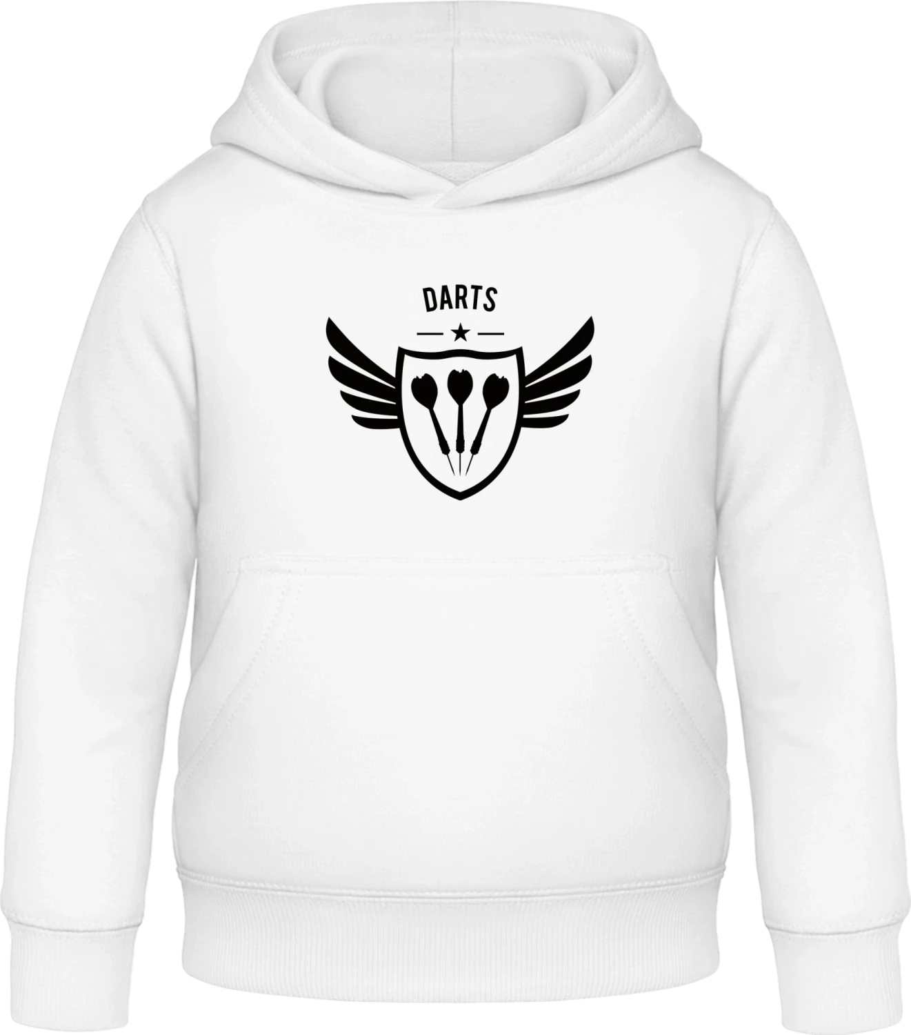 Darts Logo Winged - Arctic white Awdis Hoodie Kids - Front