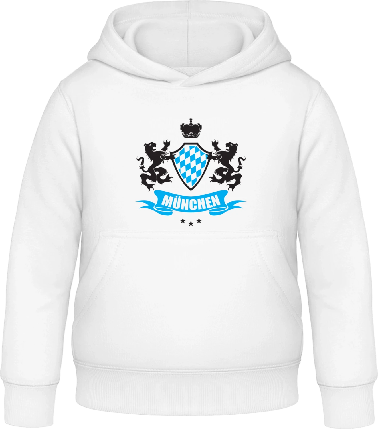 München Coat of Arms - Arctic white Awdis Hoodie Kids - Front