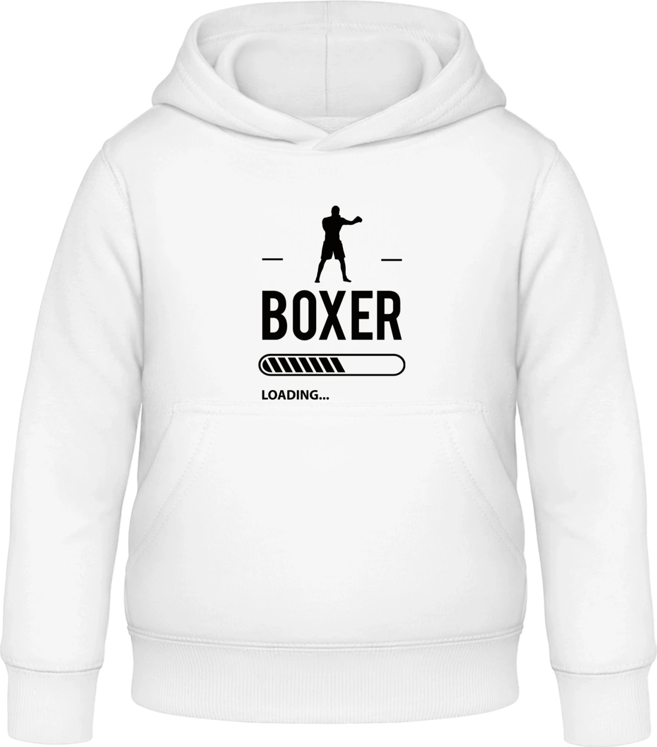 Boxer Loading - Arctic white Awdis Hoodie Kids - Front