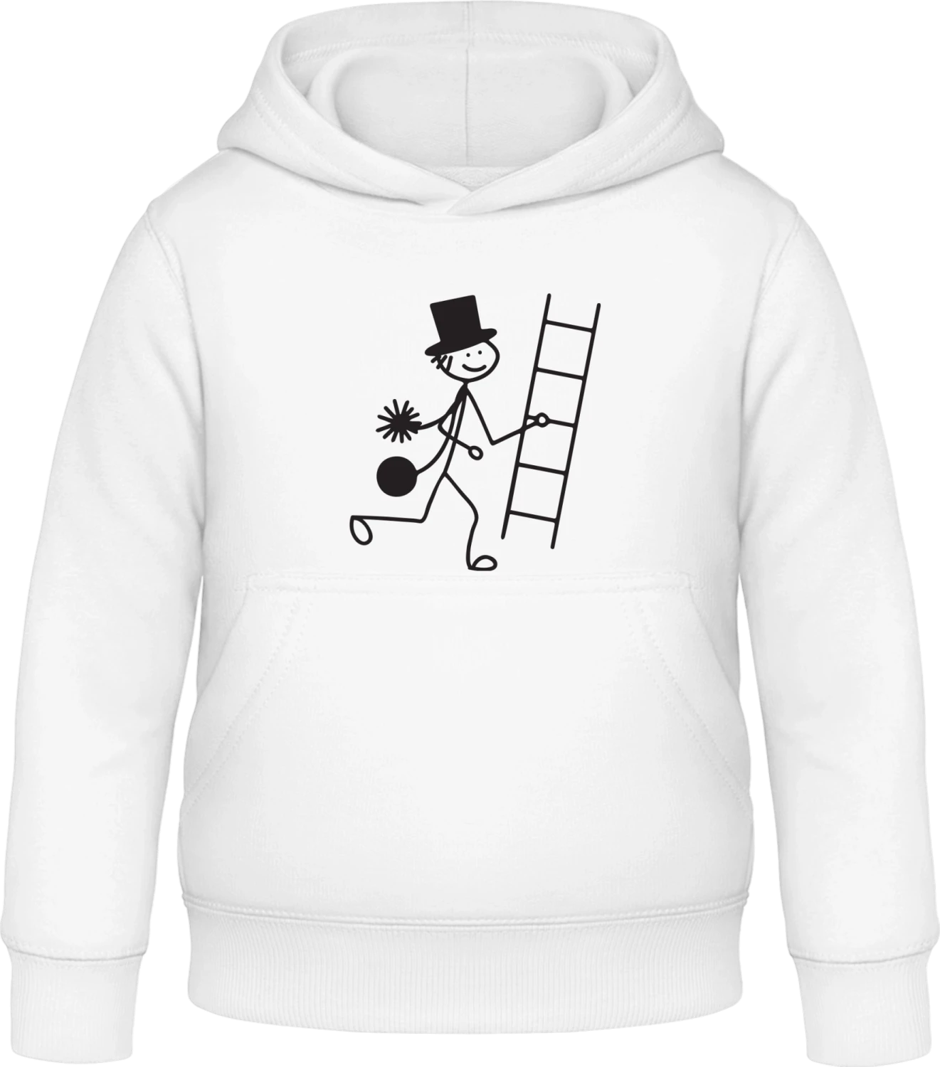 Chimney Sweeper Comic - Arctic white Awdis Hoodie Kids - Front