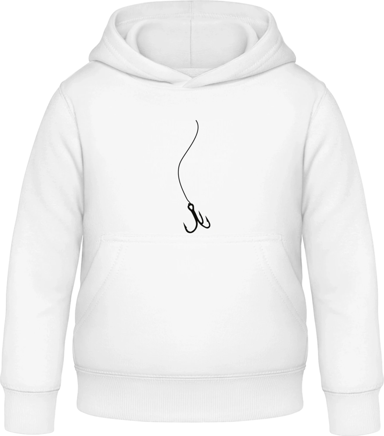 Angelhaken Illustration - Arctic white Awdis Hoodie Kids - Front