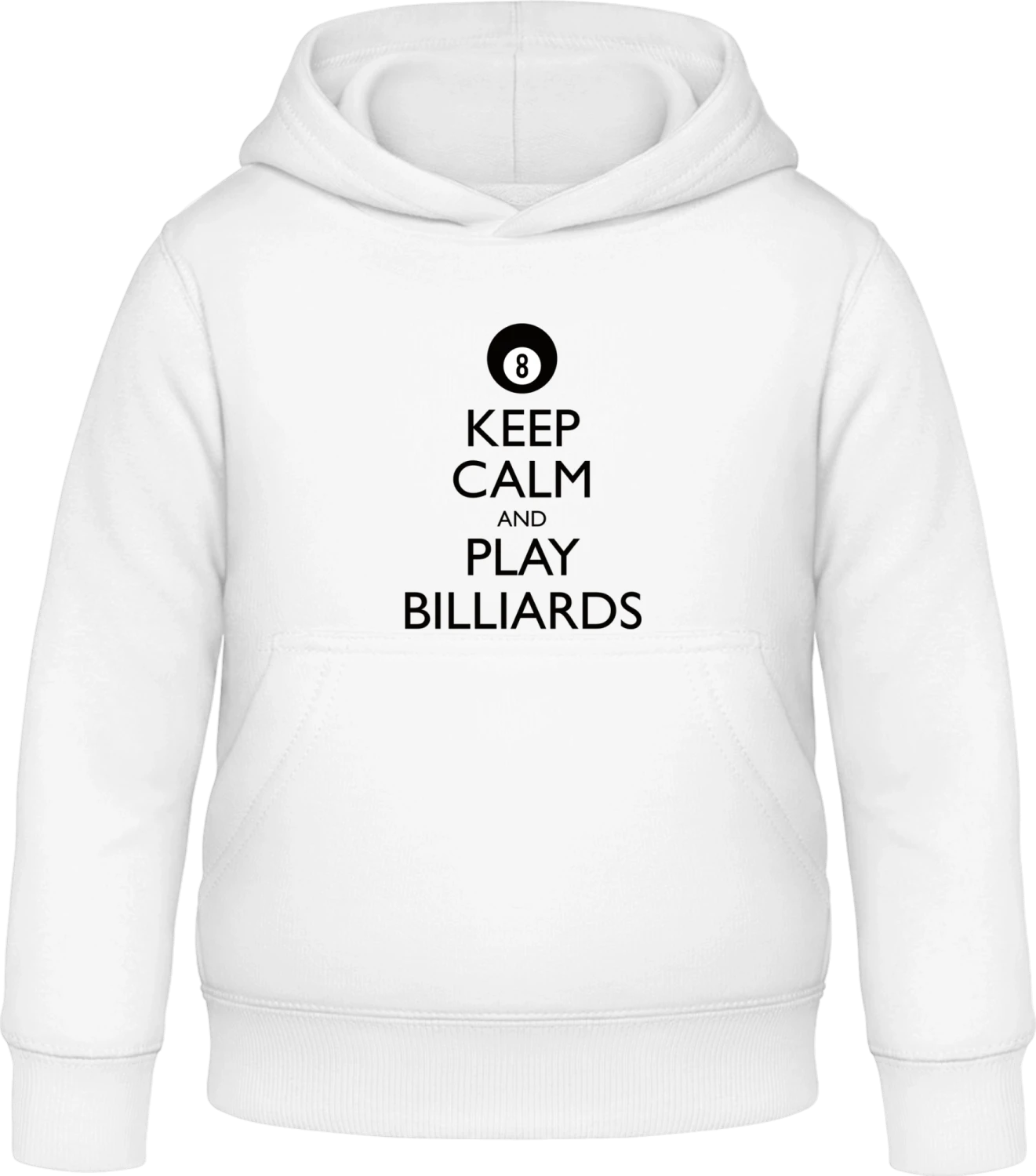 Keep Calm And Play Billiards - Arctic white Awdis Hoodie Kids - Front