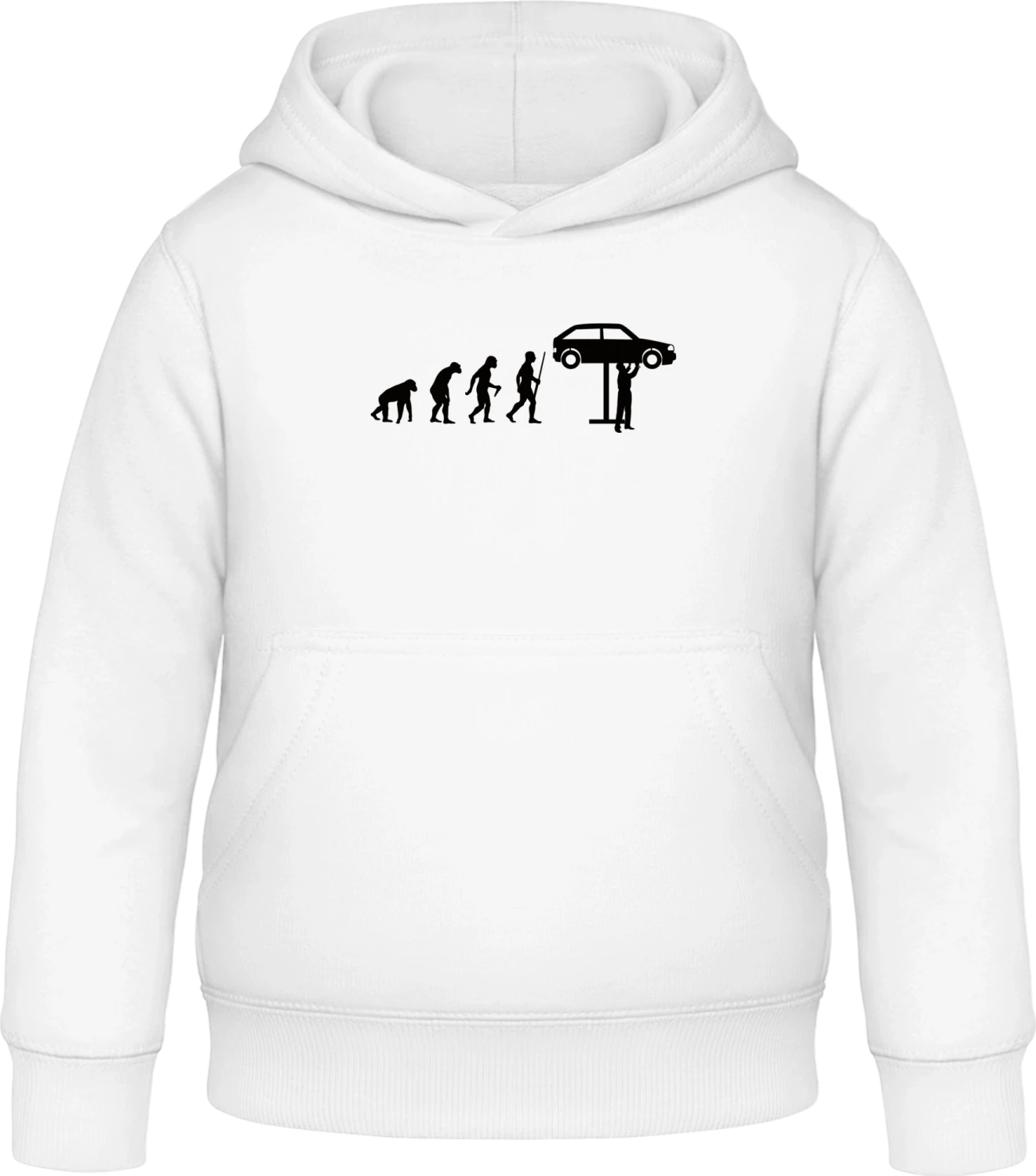 Car Mechanic Evolution - Arctic white Awdis Hoodie Kids - Front