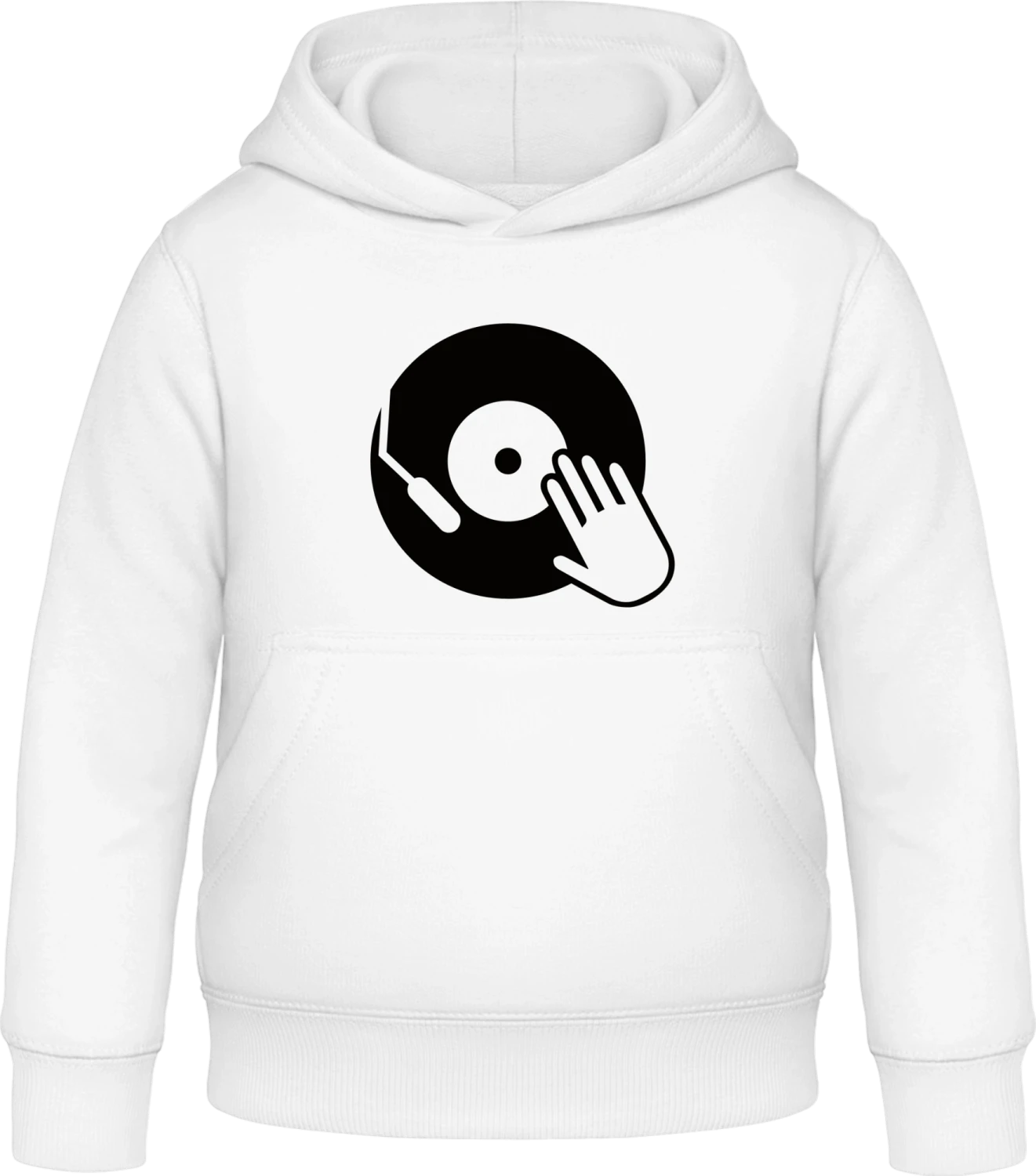 DJ Vinyl Turntable - Arctic white Awdis Hoodie Kids - Front