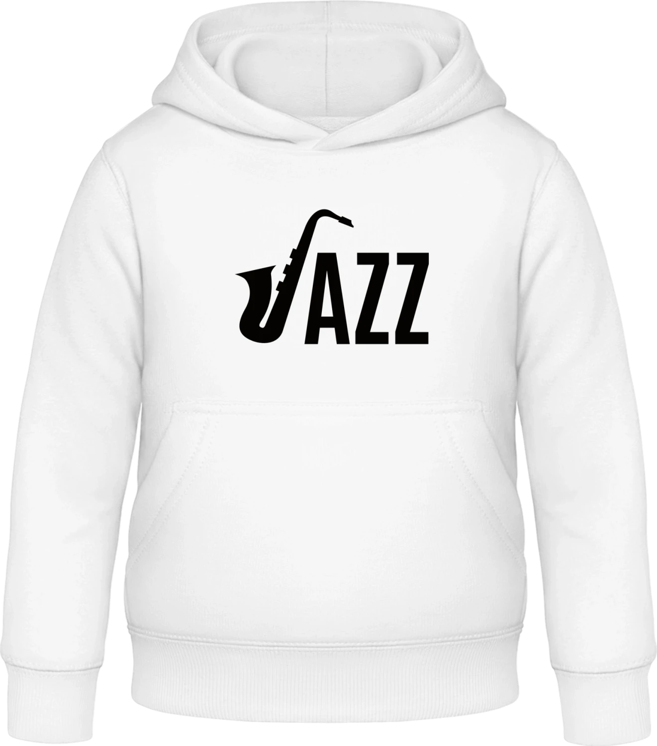 Jazz Logo - Arctic white Awdis Hoodie Kids - Front