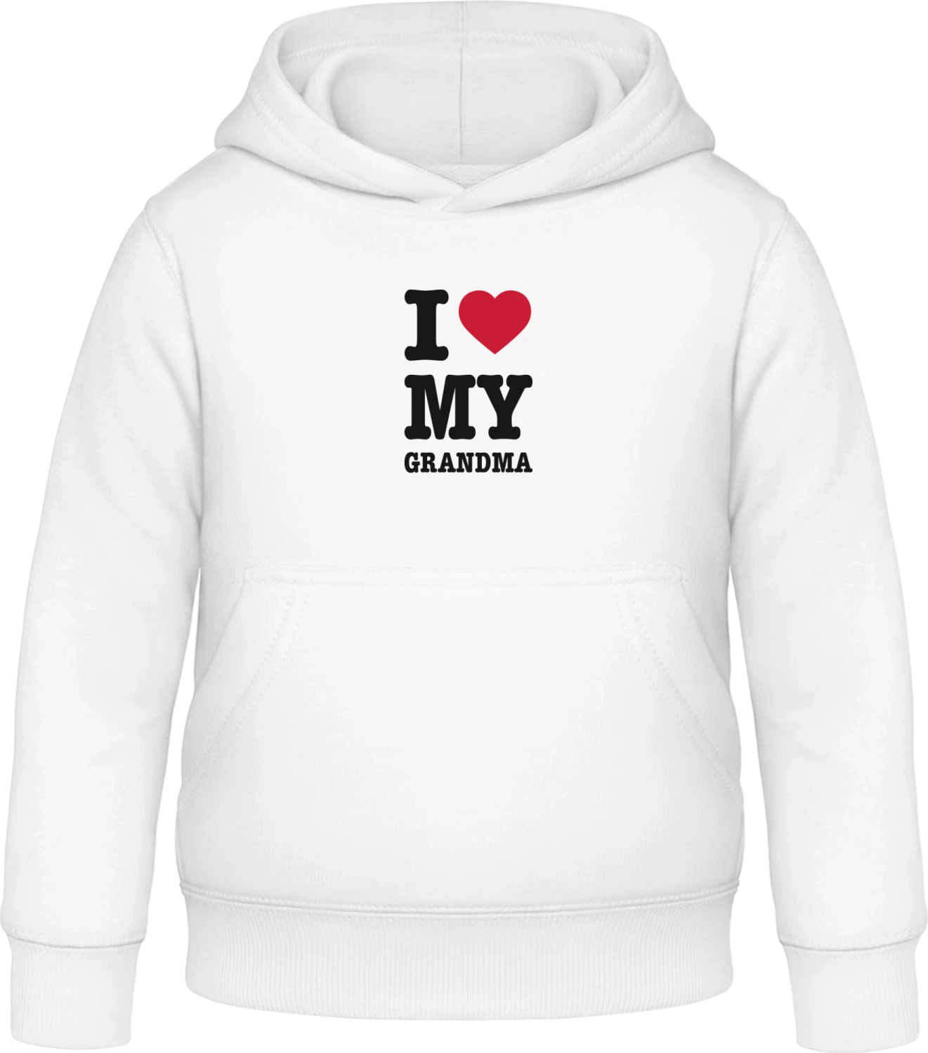 I Love My Grandma - Arctic white Awdis Hoodie Kids - Front