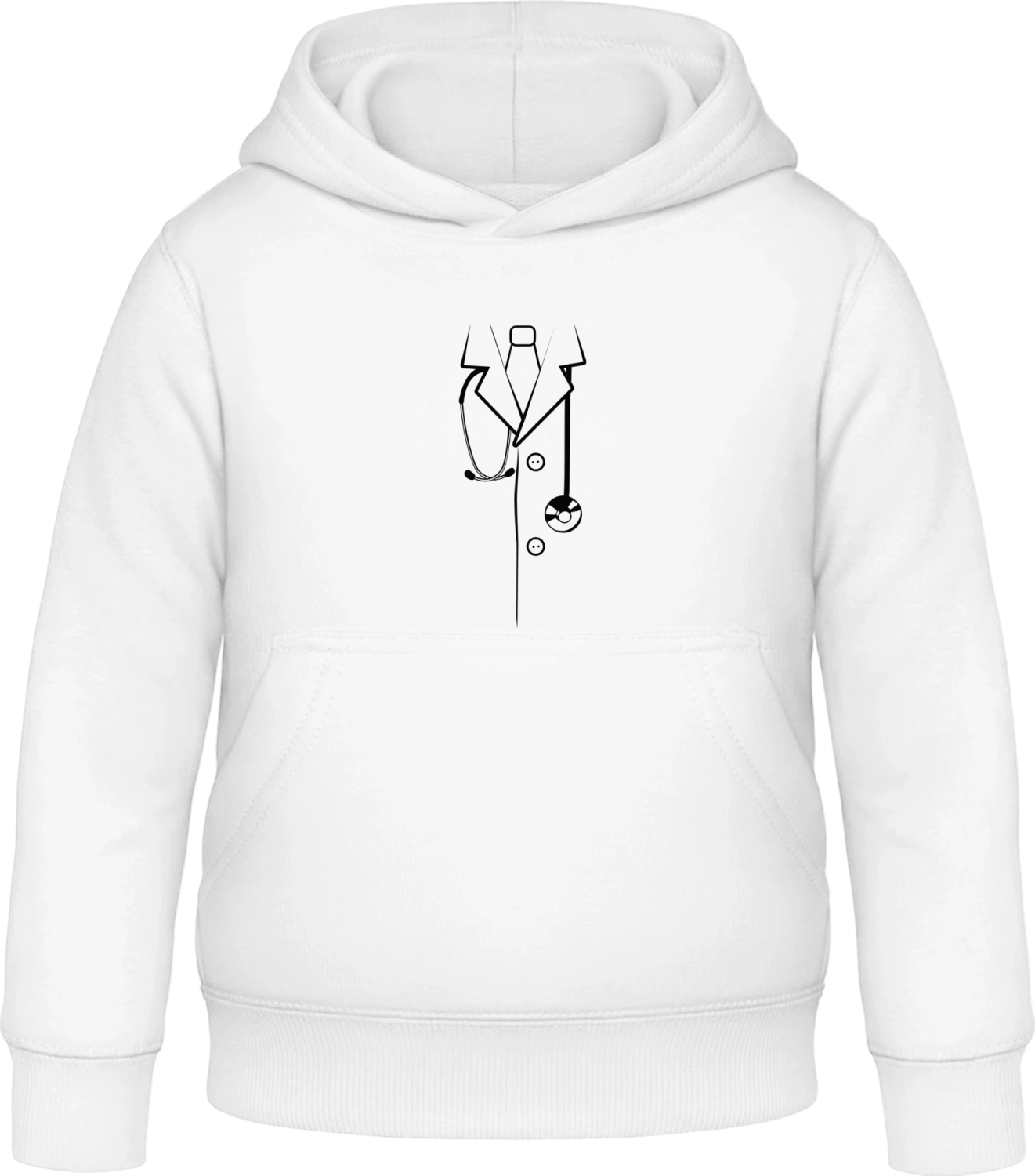 Arzt Kostüm - Arctic white Awdis Hoodie Kids - Front