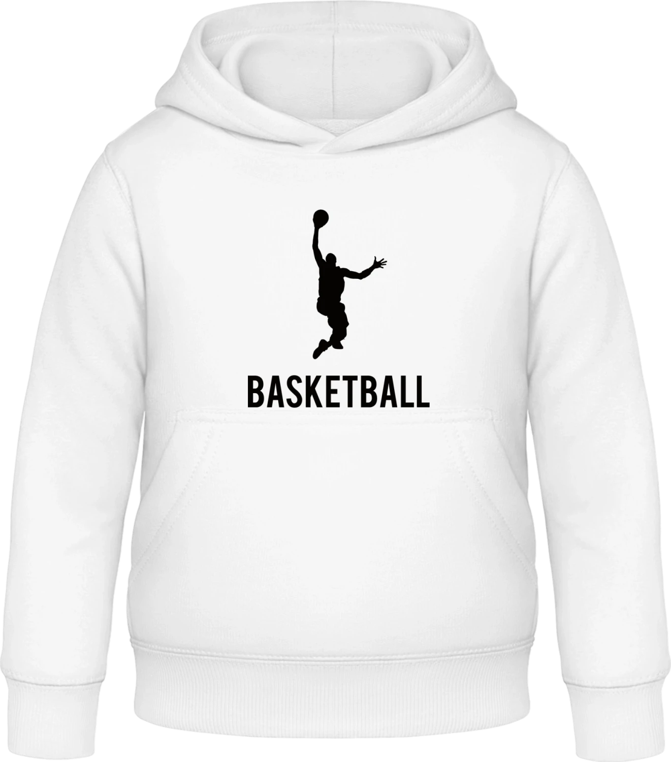 Basketball Dunk Silhouette - Arctic white Awdis Hoodie Kids - Front