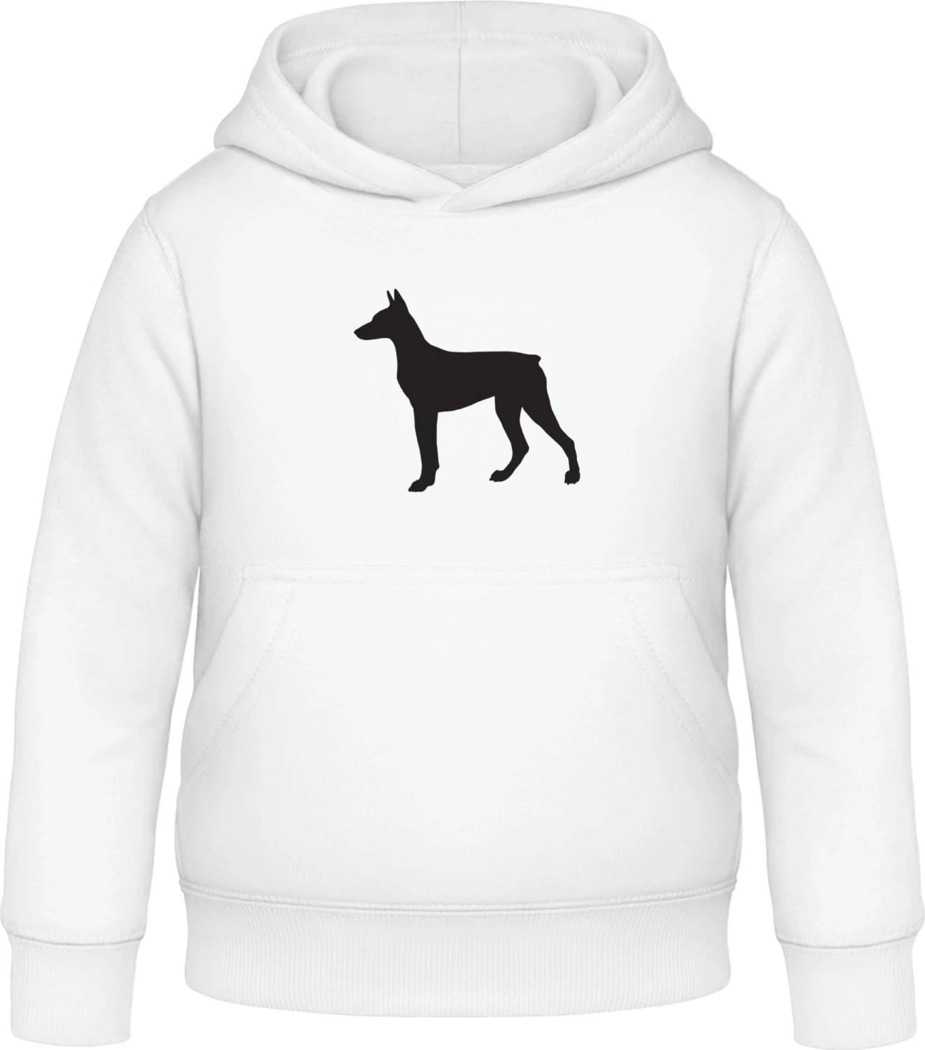 Doberman - Arctic white Awdis Hoodie Kids - Front