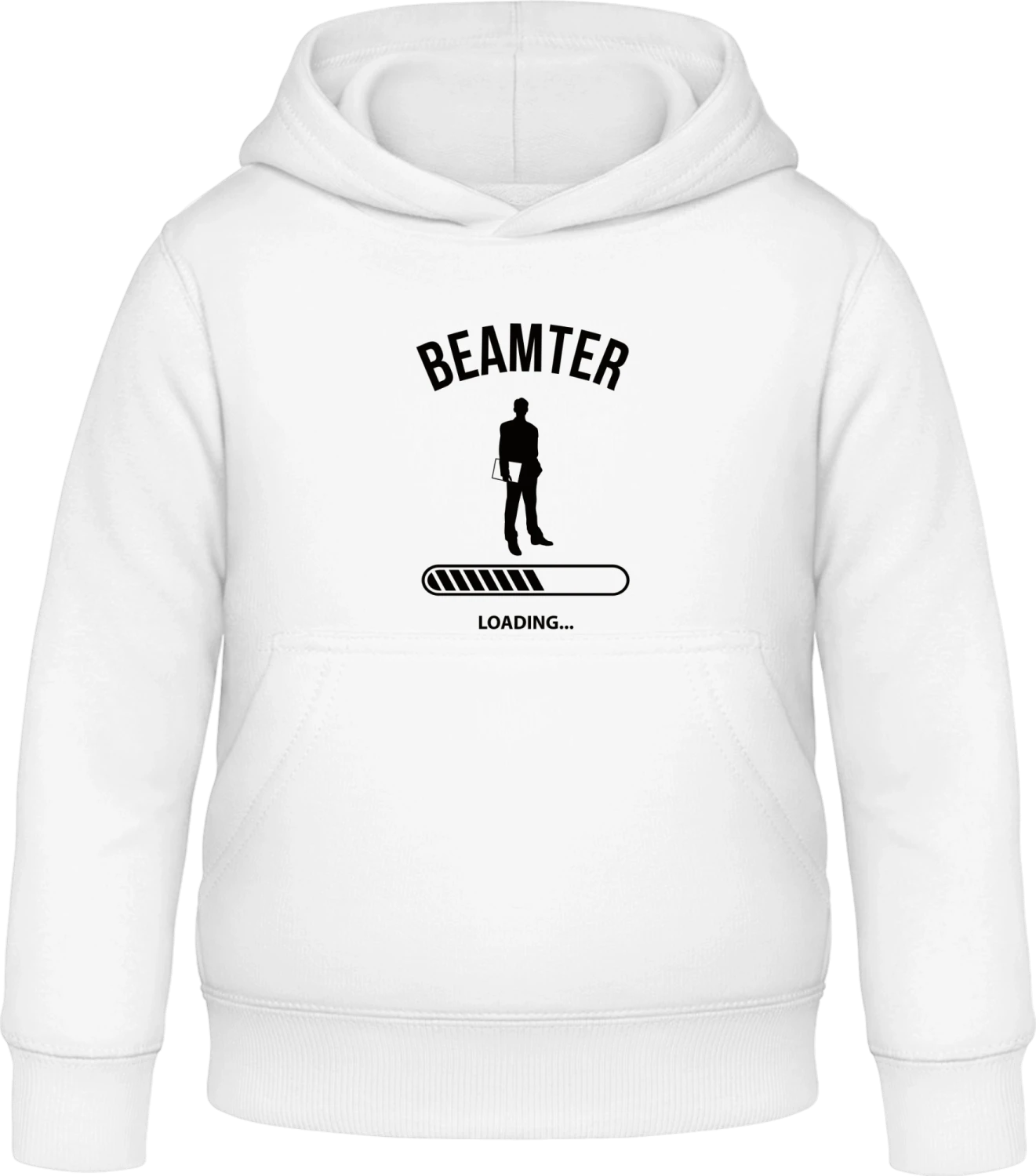 Beamter Loading - Arctic white Awdis Hoodie Kids - Front