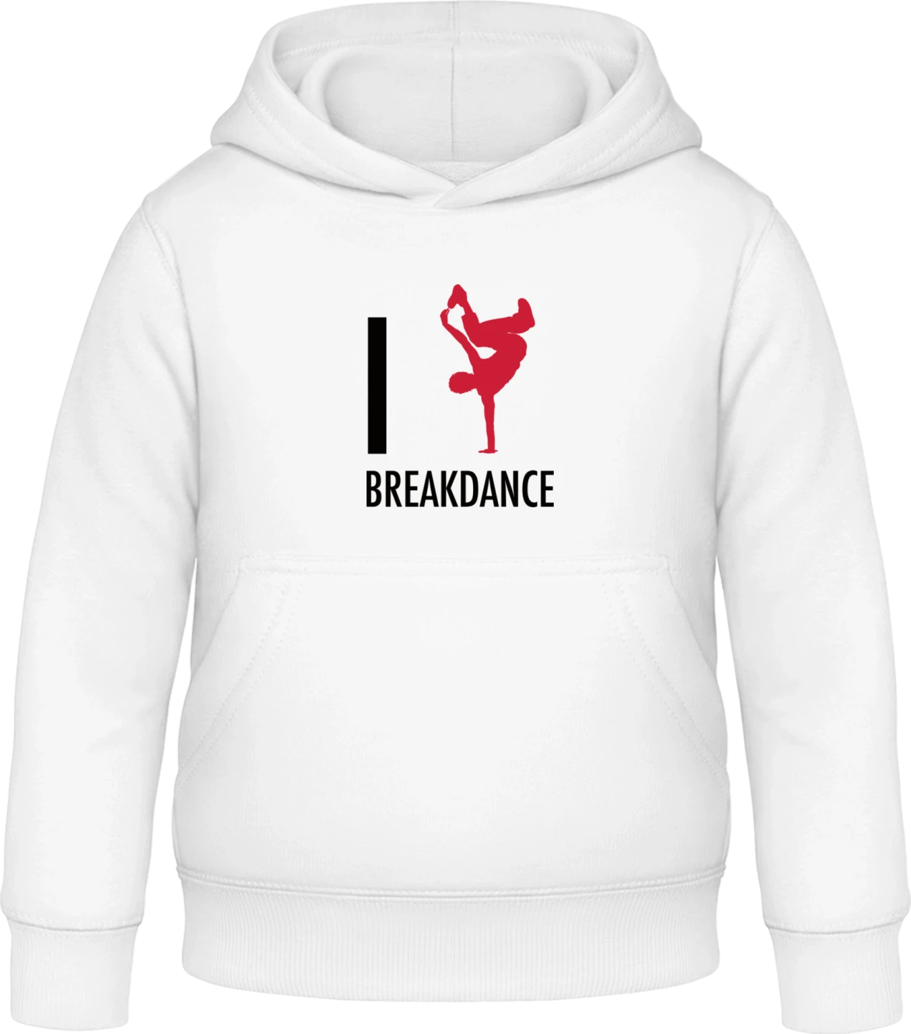 I Love Breakdance - Arctic white Awdis Hoodie Kids - Front