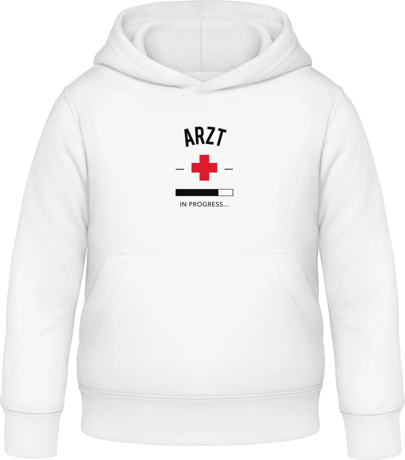 Arzt in progress - Arctic white Awdis Hoodie Kids - Front