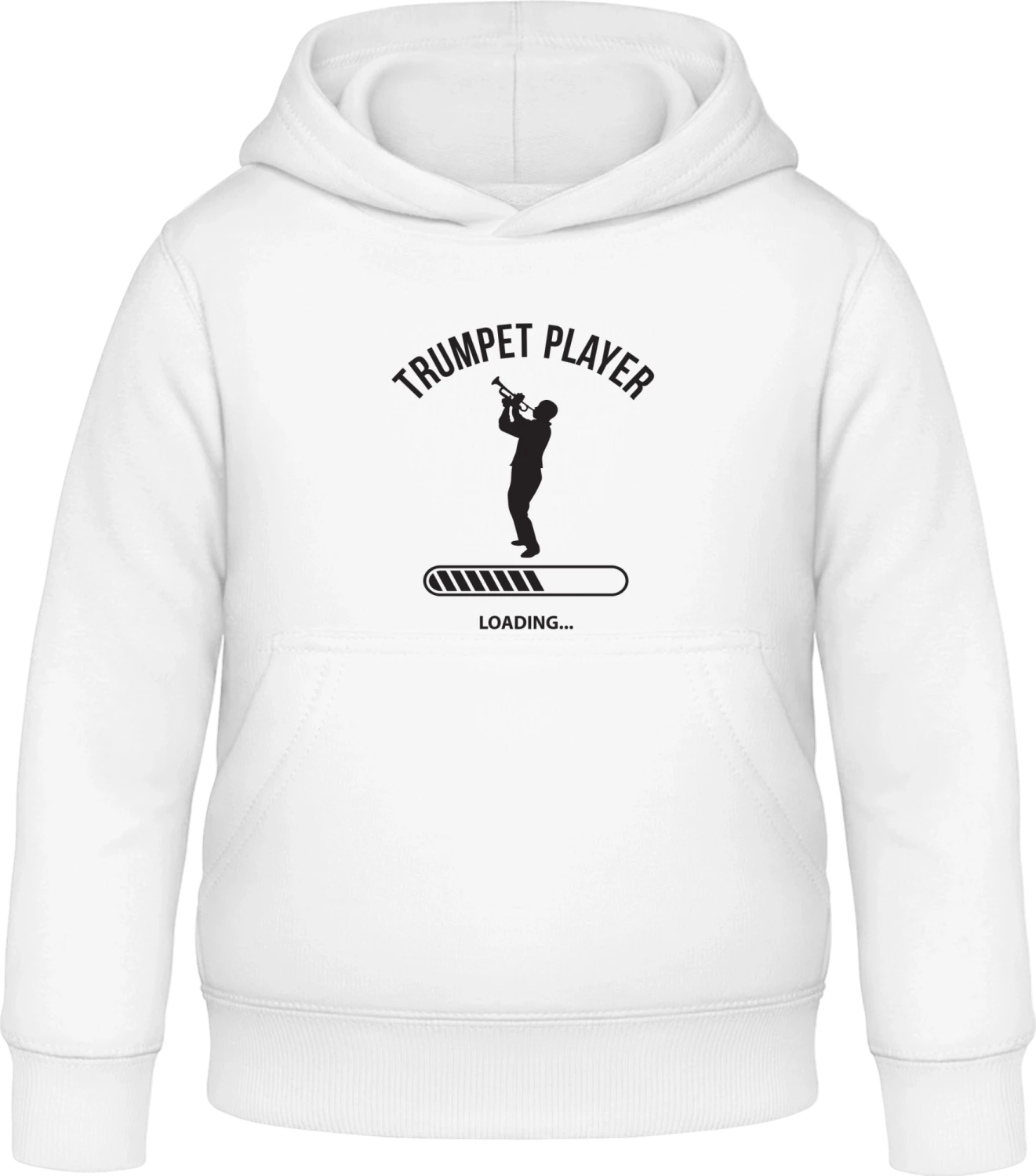 Trumpet Player Loading - Arctic white Awdis Hoodie Kids - Front