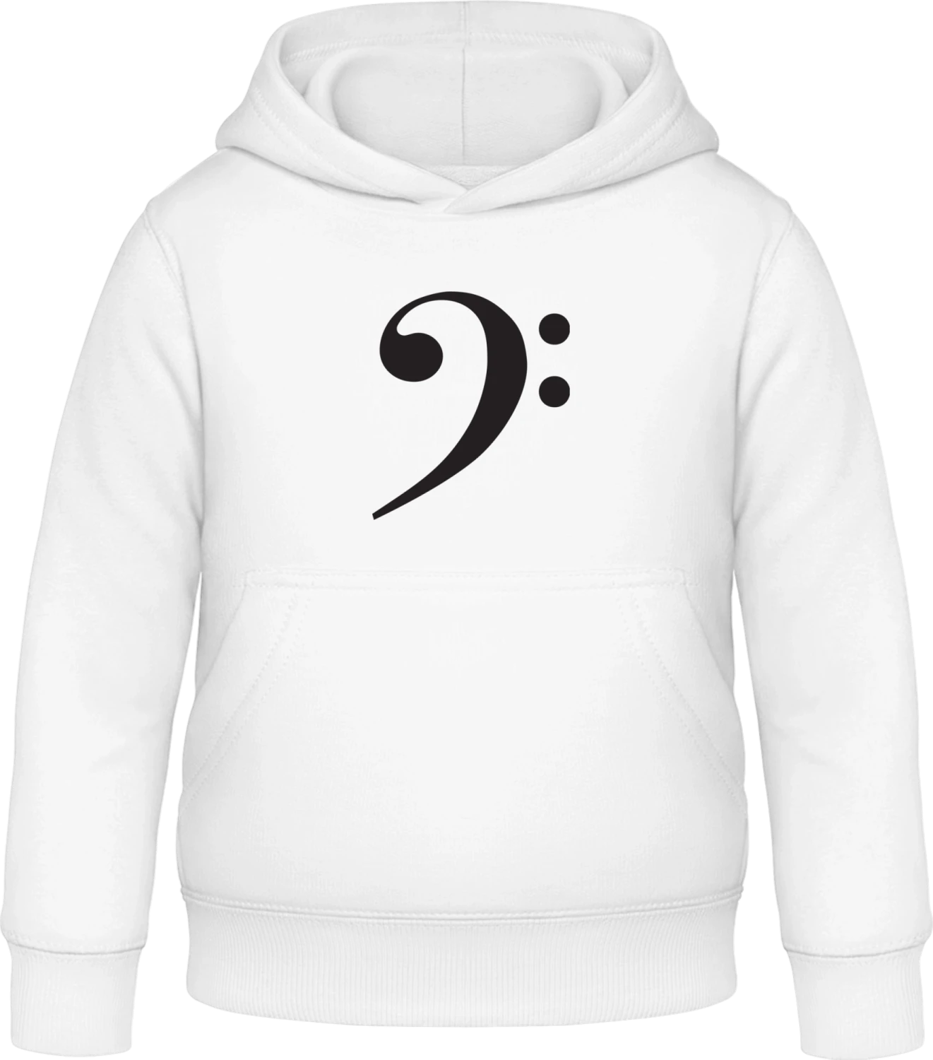 Bass Clef - Arctic white Awdis Hoodie Kids - Front