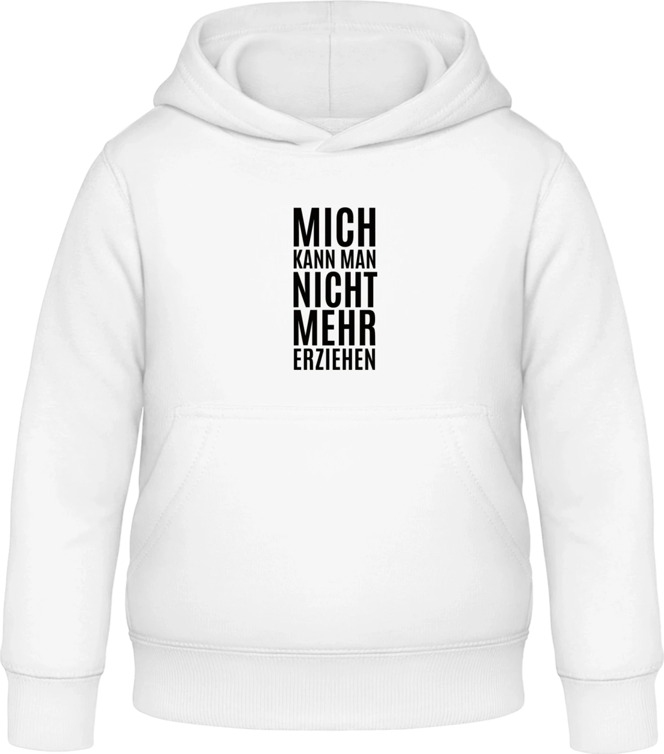 Mich kann man nicht mehr erziehen - Arctic white Awdis Hoodie Kids - Front