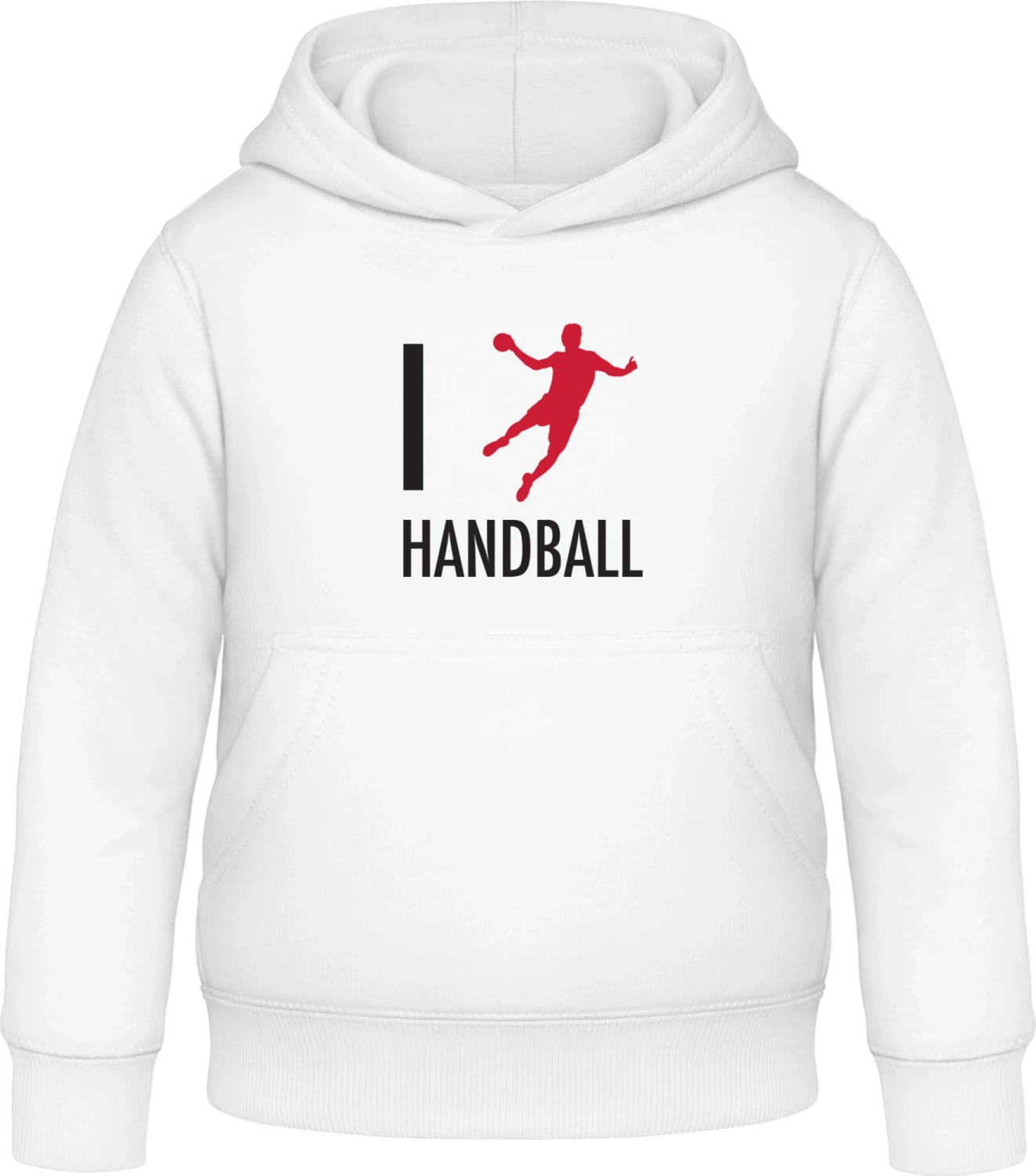 I Love Handball - Arctic white Awdis Hoodie Kids - Front