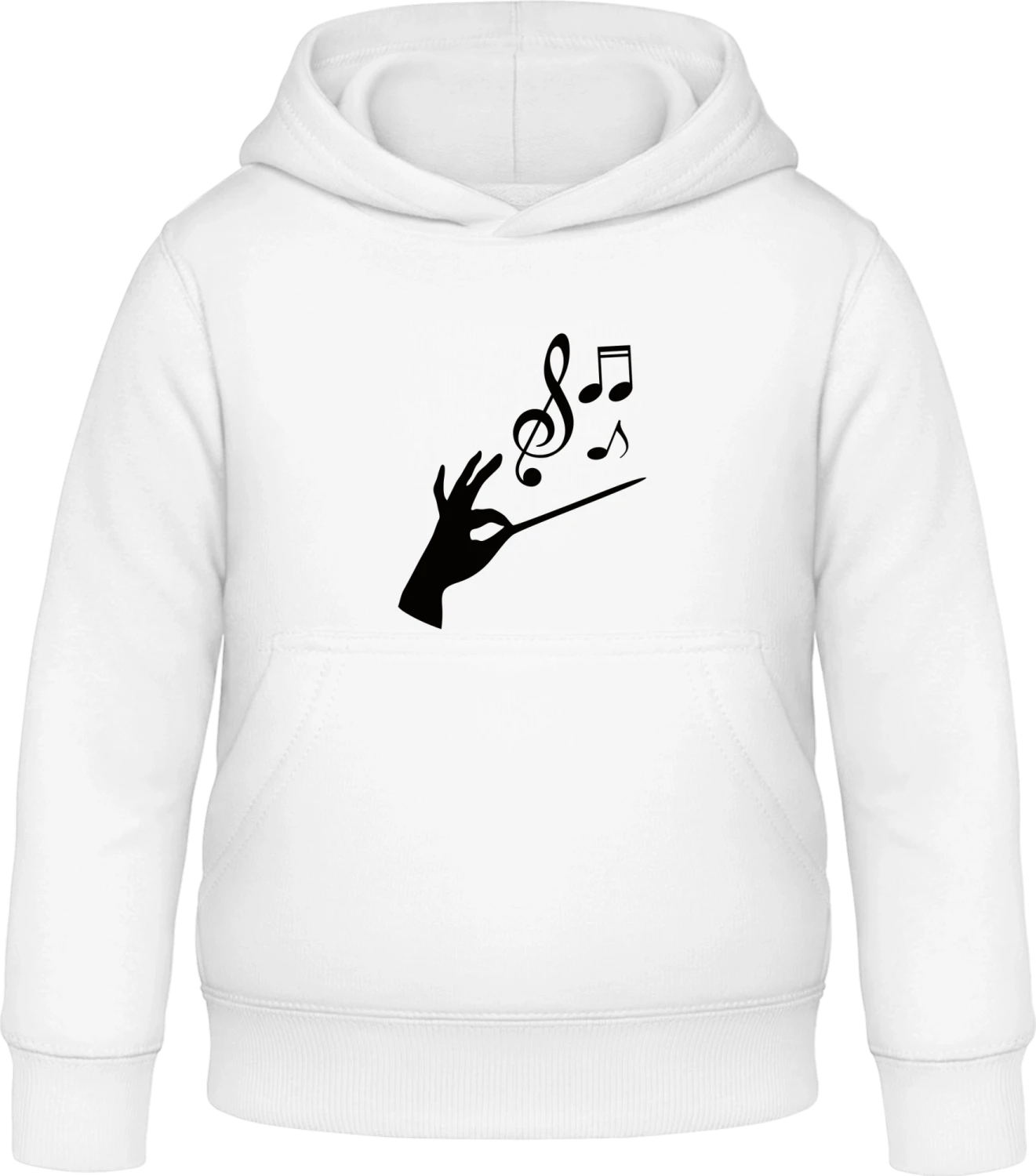 Conducting Music Notes - Arctic white Awdis Hoodie Kids - Front