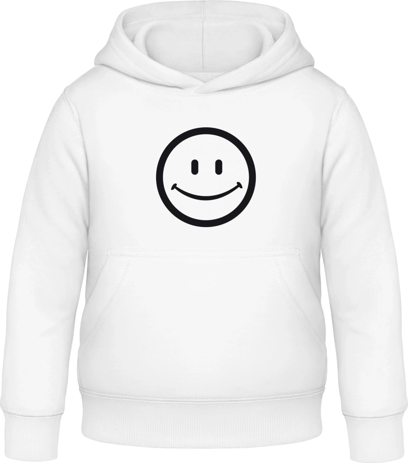 Smiley - Arctic white Awdis Hoodie Kids - Front