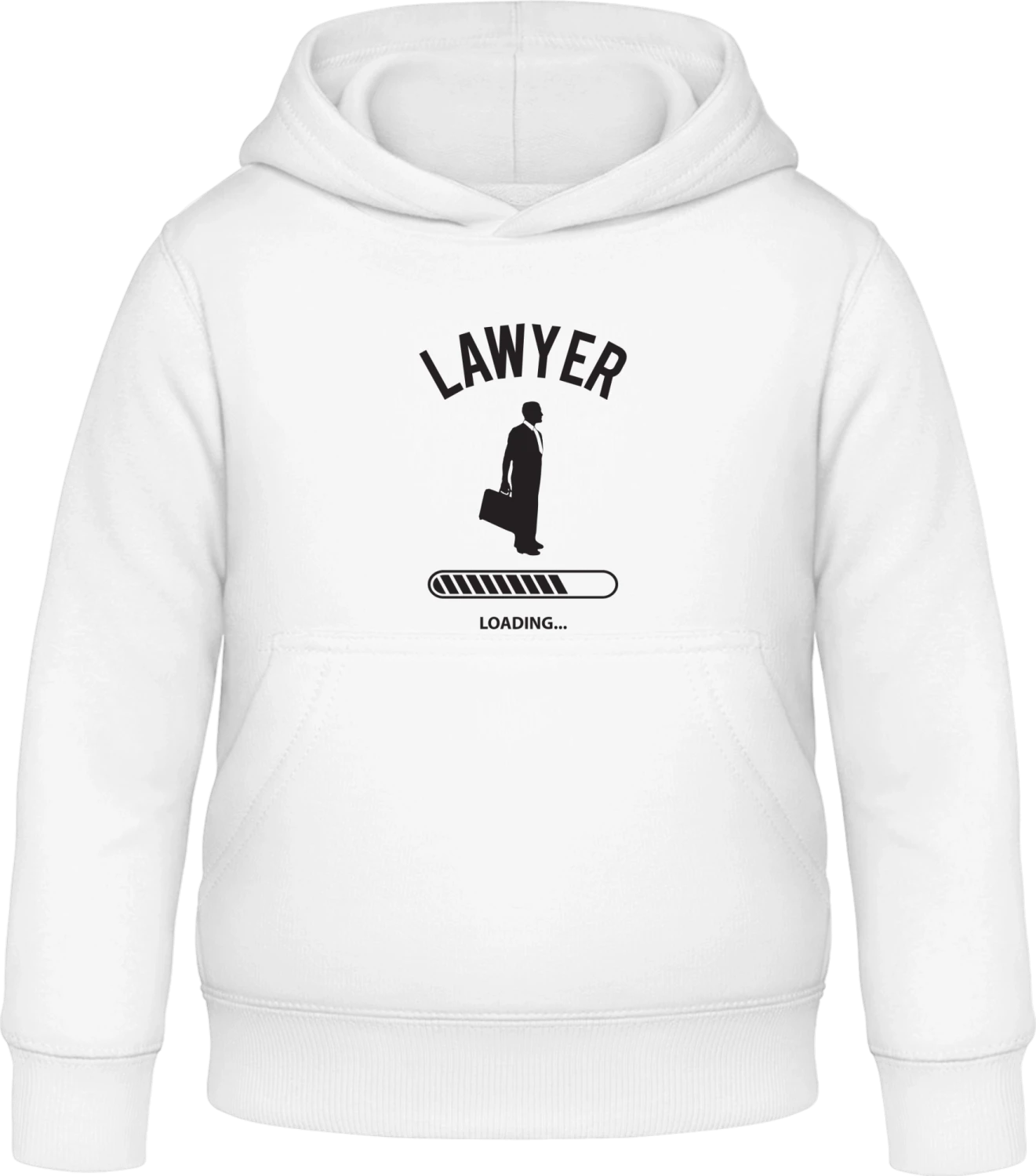 Lawyer Loading - Arctic white Awdis Hoodie Kids - Front