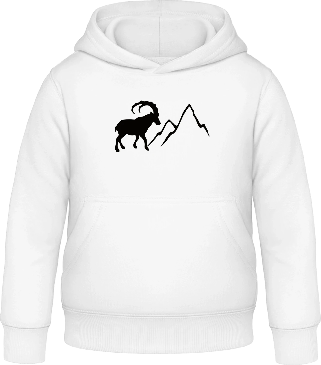 Steinbock - Arctic white Awdis Hoodie Kids - Front