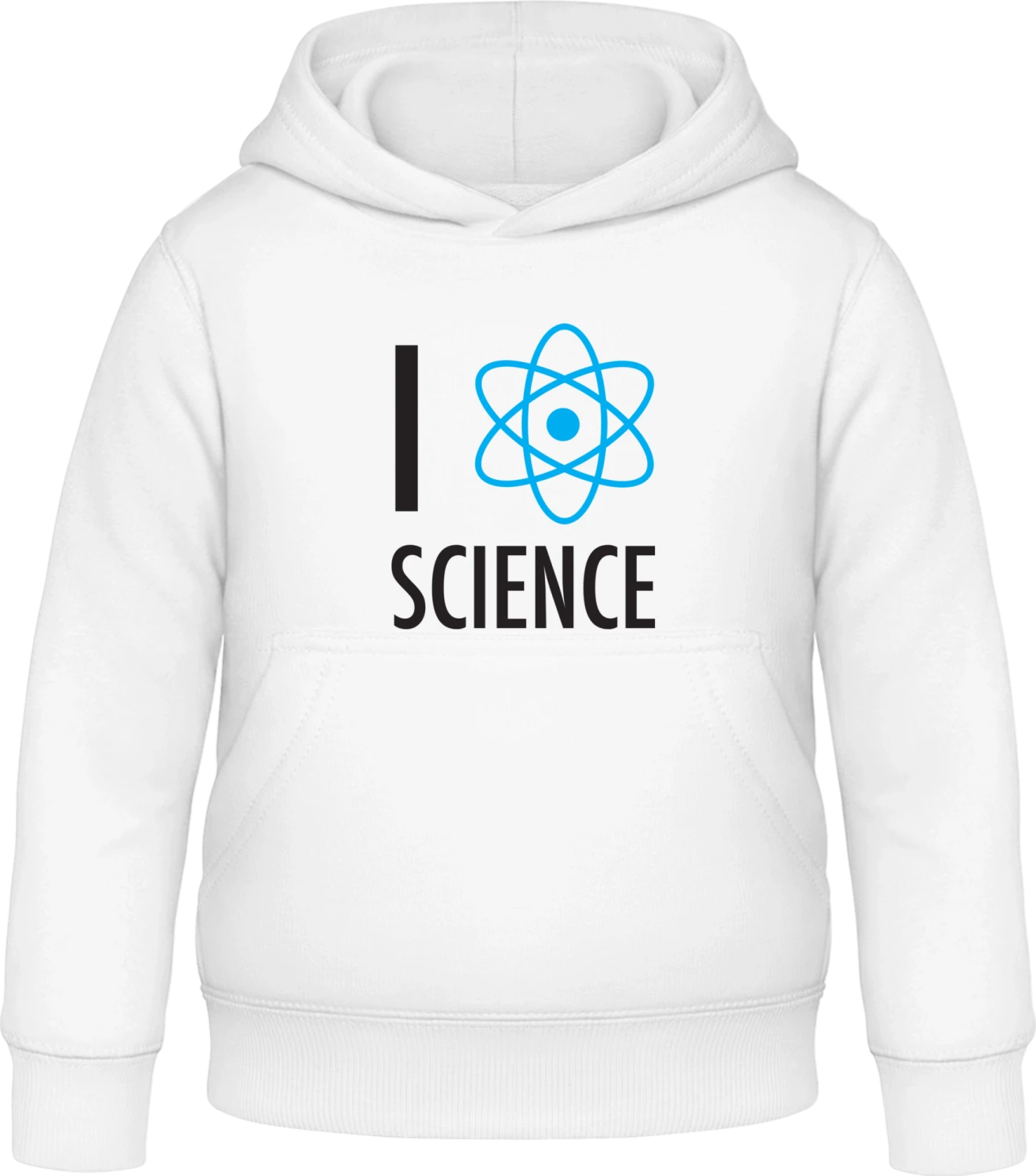 I heart Science - Arctic white Awdis Hoodie Kids - Front