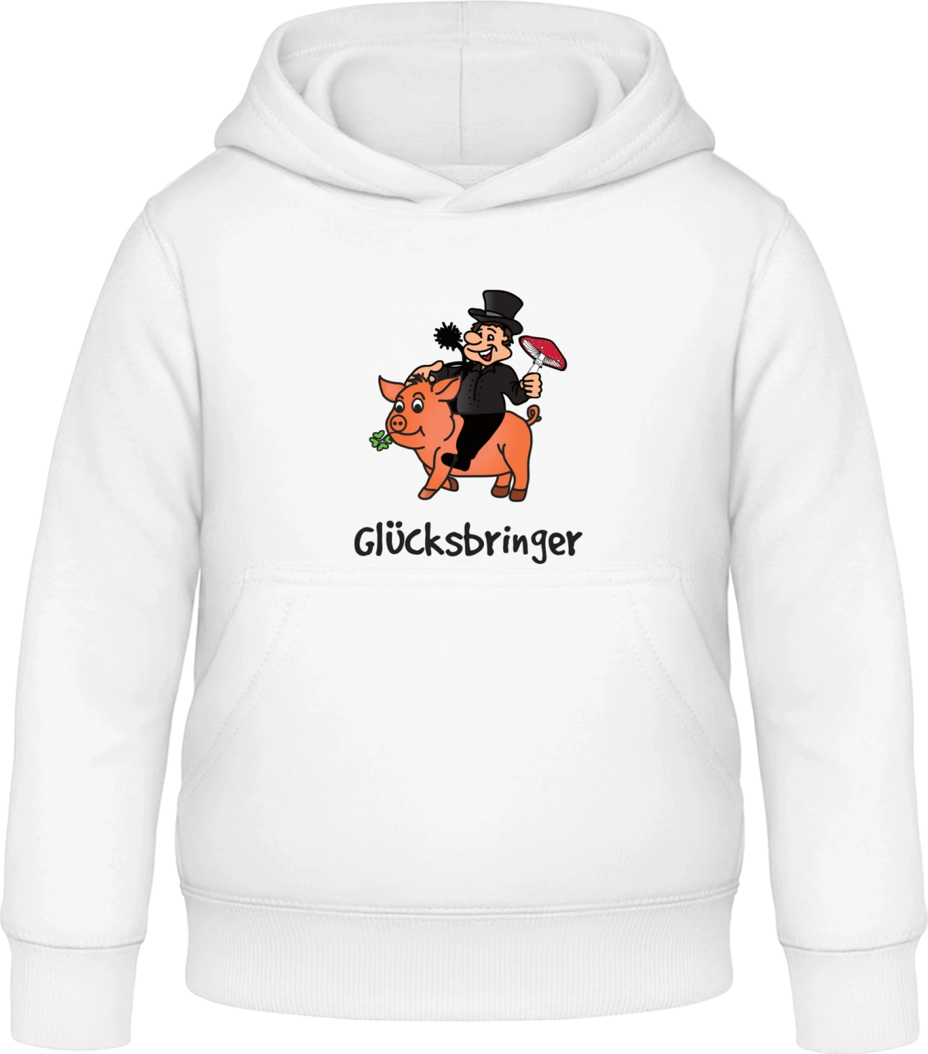 Glücksbringer - Arctic white Awdis Hoodie Kids - Front