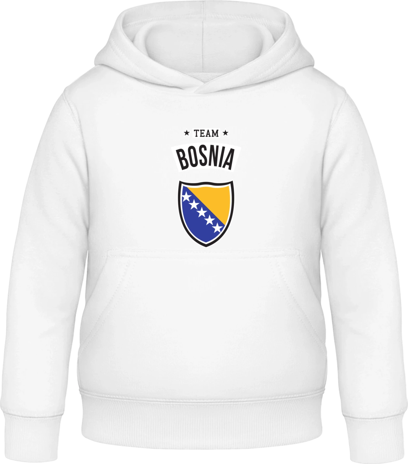 Team Bosnia - Arctic white Awdis Hoodie Kids - Front