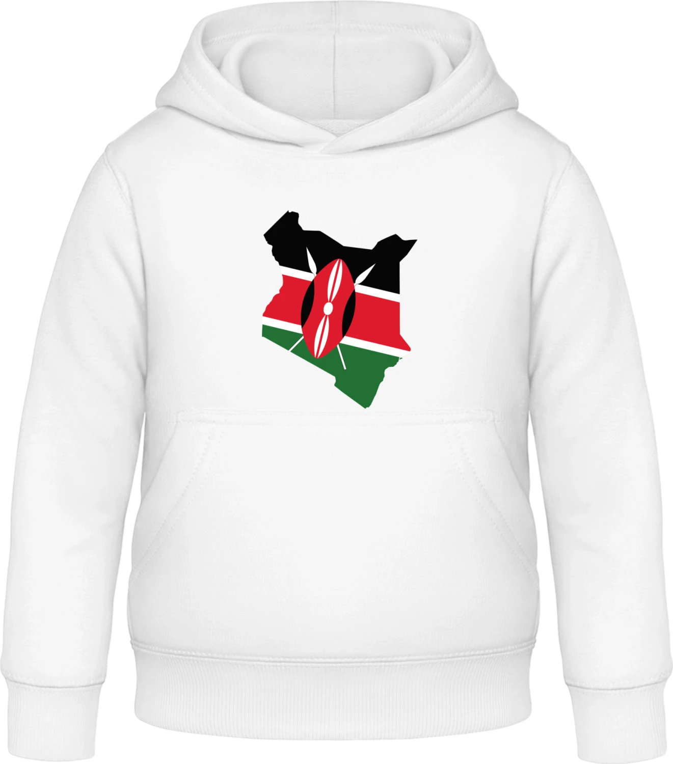 Kenia Map - Arctic white Awdis Hoodie Kids - Front