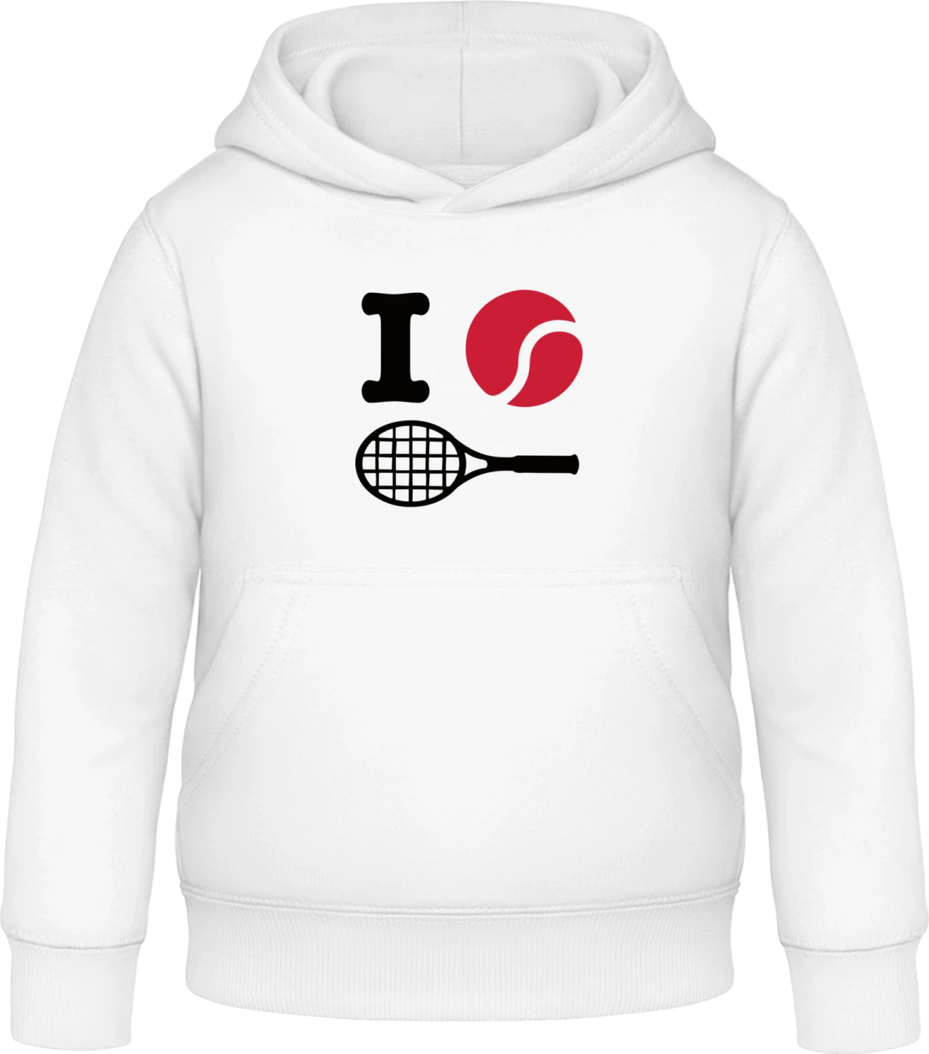 I Heart Tennis - Arctic white Awdis Hoodie Kids - Front