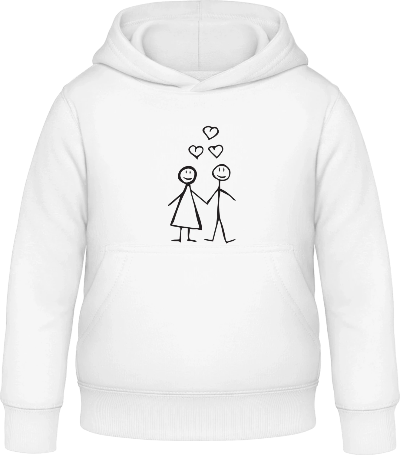 Couple In Love Comic - Arctic white Awdis Hoodie Kids - Front