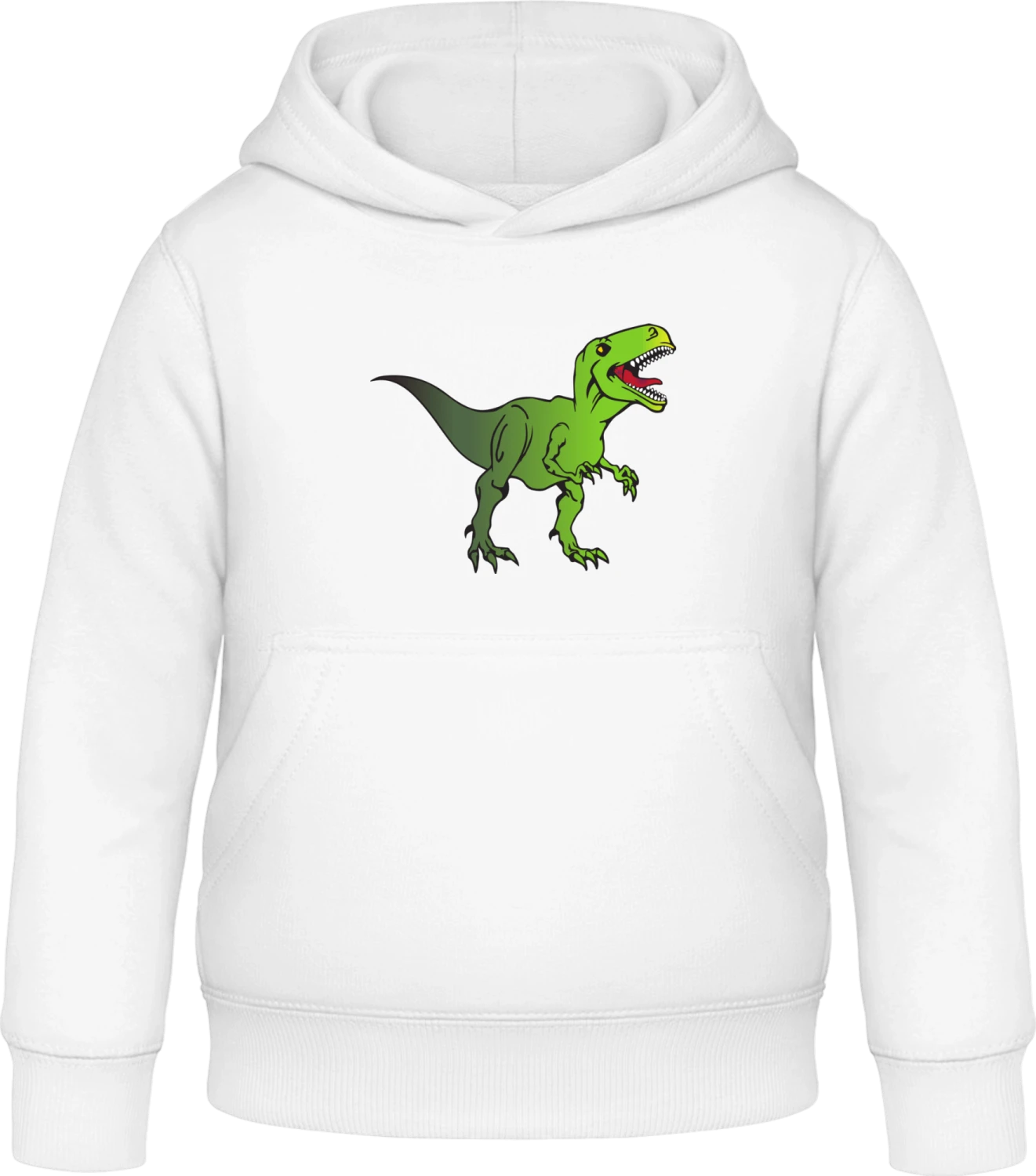 T Rex Dinosaur - Arctic white Awdis Hoodie Kids - Front