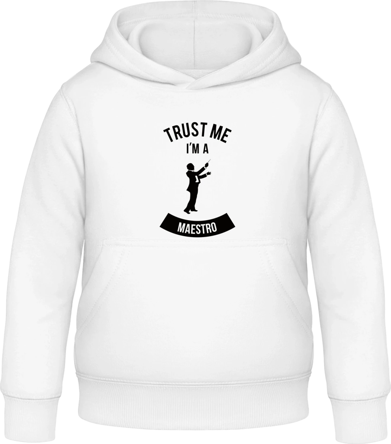 Trust Me I'm A Maestro - Arctic white Awdis Hoodie Kids - Front