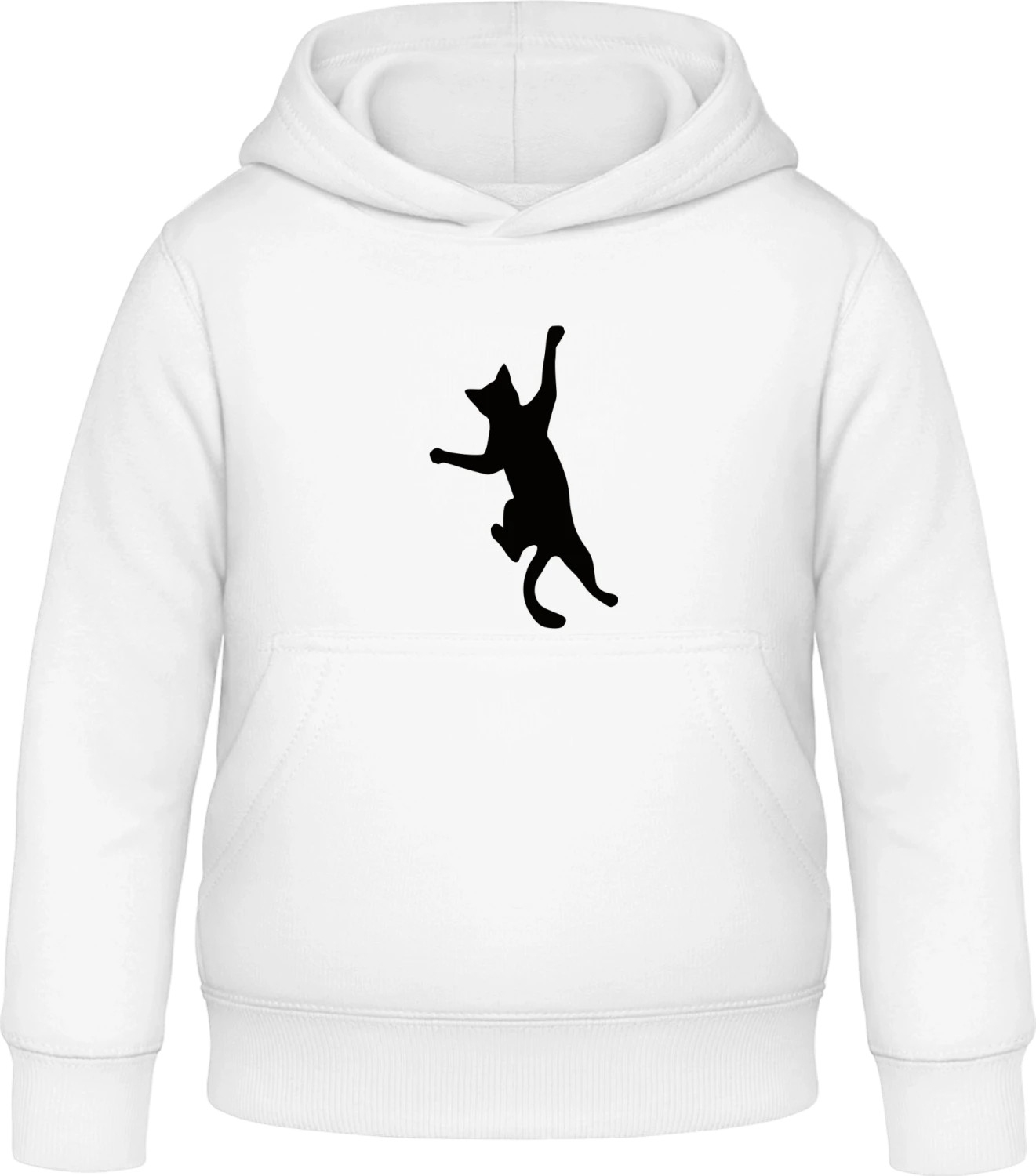 Cat Climbing Effect - Arctic white Awdis Hoodie Kids - Front