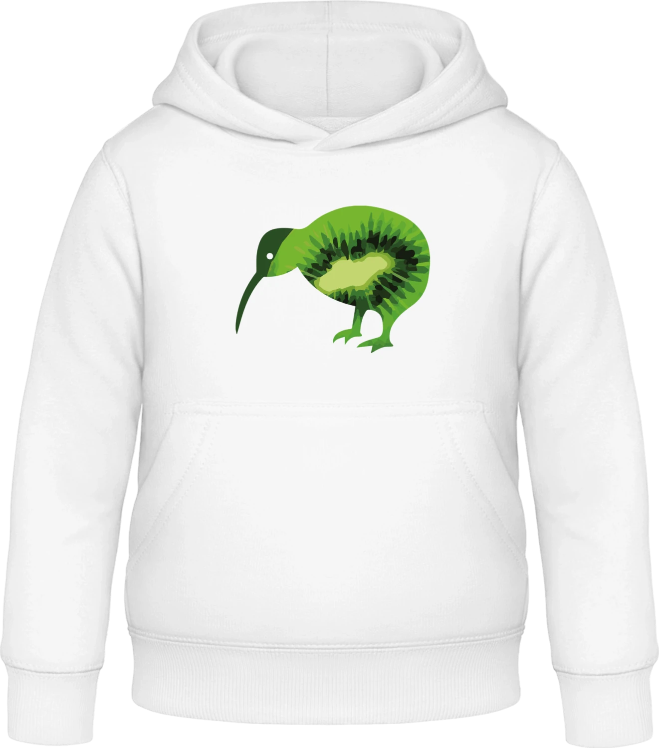 Kiwi - Arctic white Awdis Hoodie Kids - Front