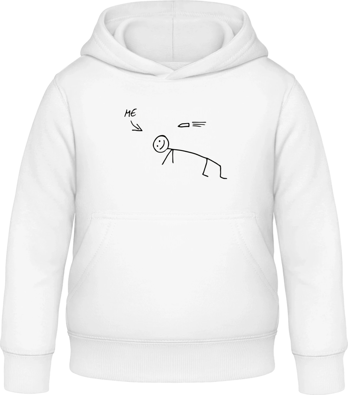 Me Matrix Super Hero - Arctic white Awdis Hoodie Kids - Front