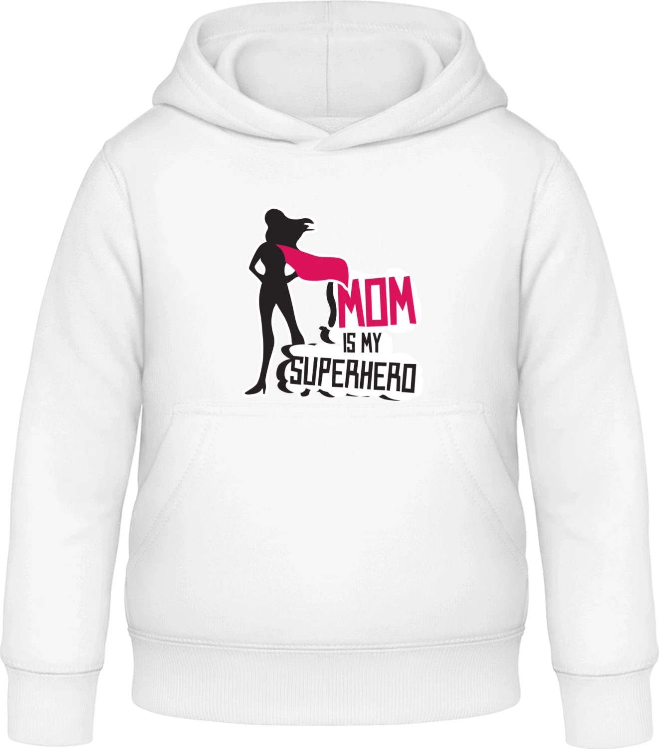 Mom Is My Superhero - Arctic white Awdis Hoodie Kids - Front